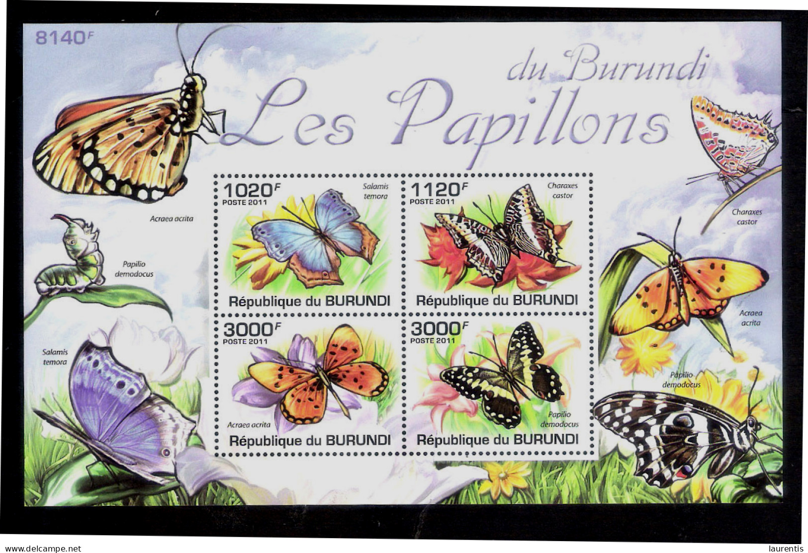 783  Papillons - Butterflies -Burundi Yv BF 159 MNH - 3,95 - Butterflies