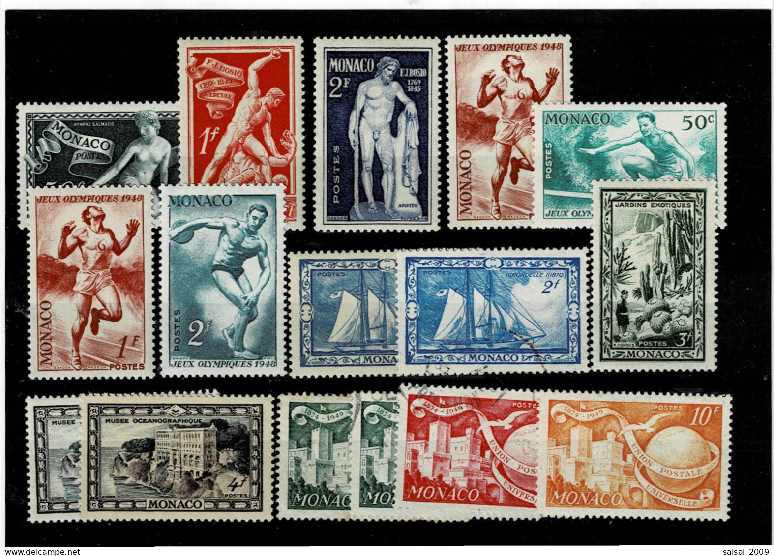 MONACO ,14 Pezzi MNH E MH +2 Pezzi Usati ,qualita Ottima - Unused Stamps