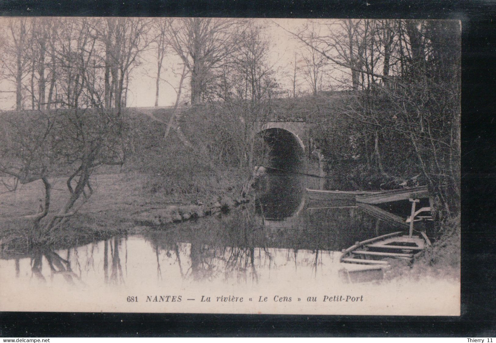 Cpa 44 Nantes La Rivière "Le Cens" Au Petit Port - Nantes