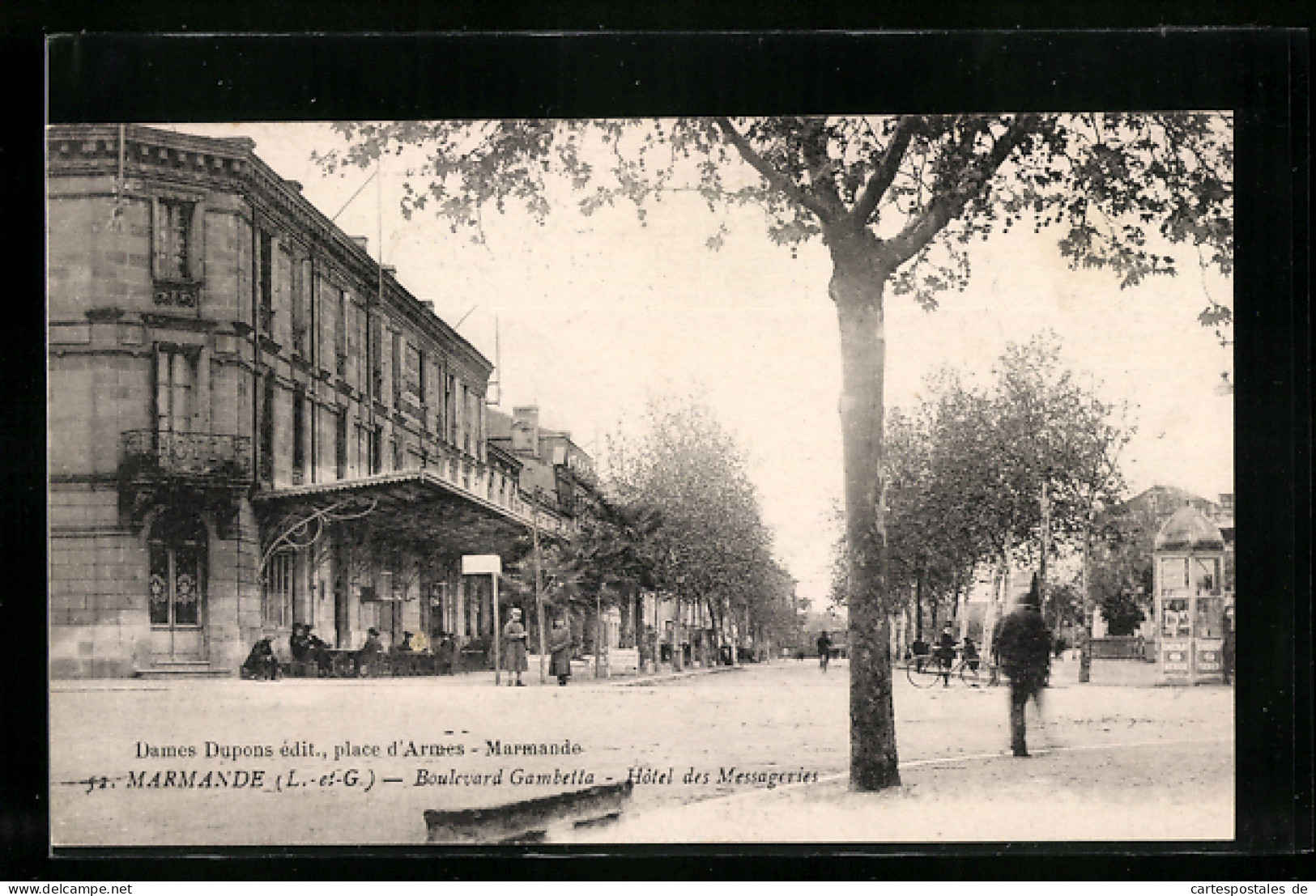 CPA Marmande, Boulevard Gambetta, Hotel Des Messageries  - Marmande