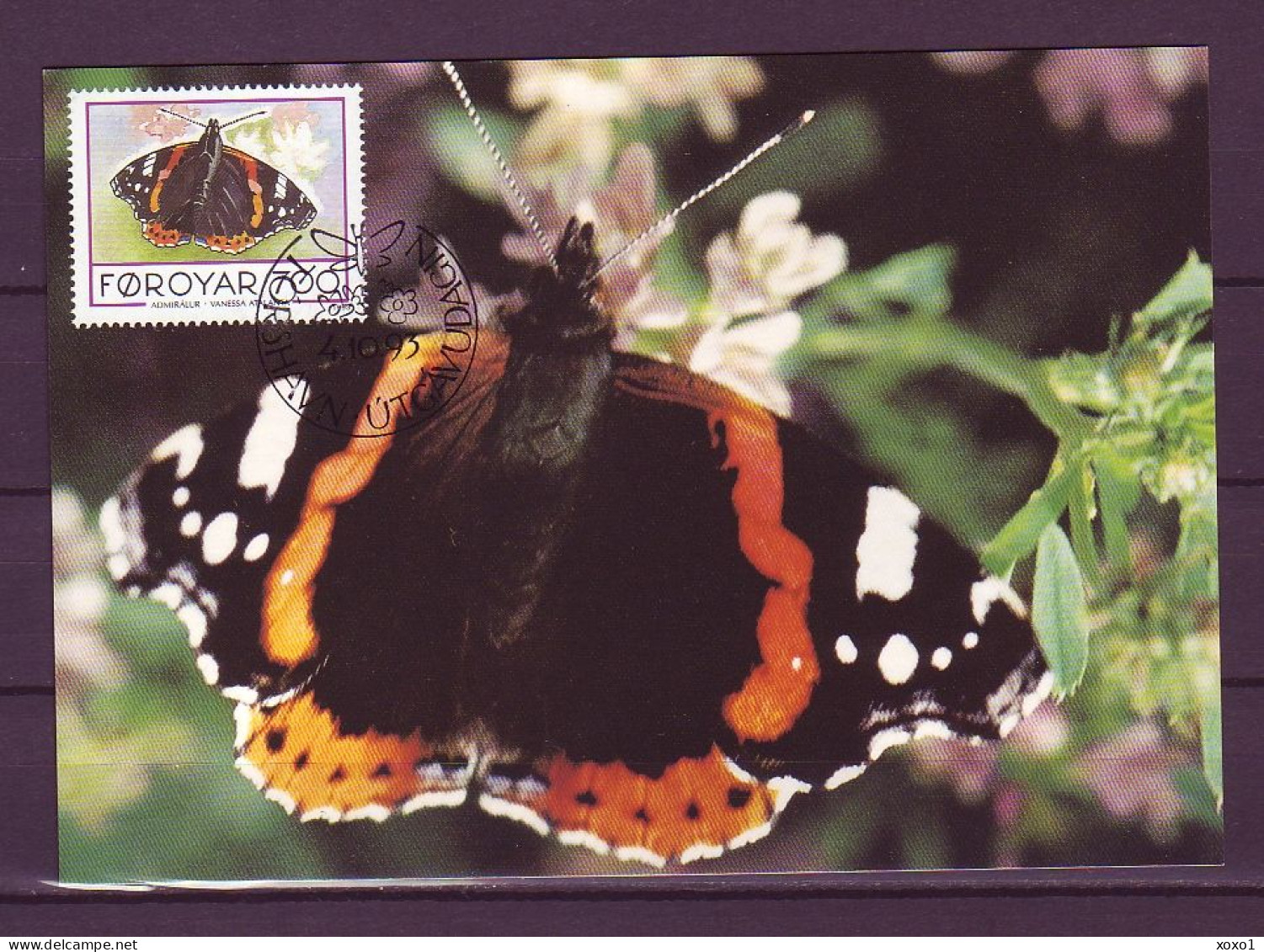 Faroe Islands 1993 MiNr. 252 - 55 Dänemark Färöer Schmetterlinge Insects, Butterflies 4v MC 9,00 € - Papillons
