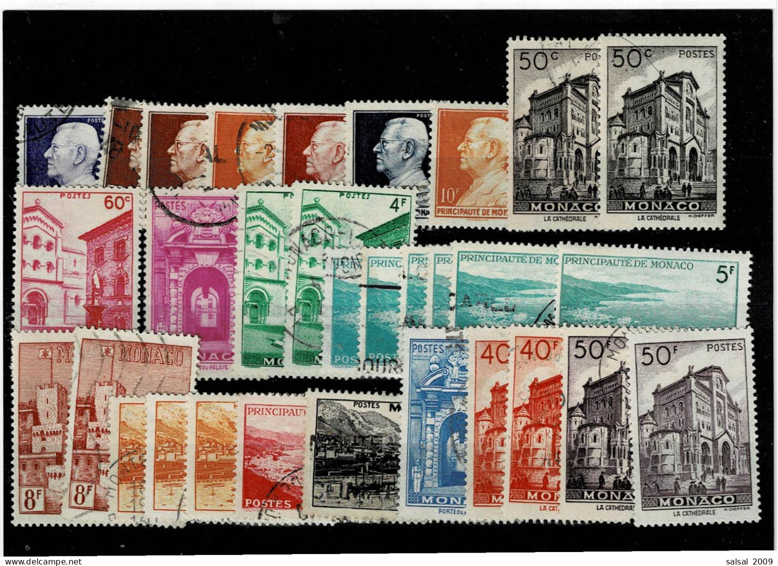 MONACO ,Luigi II + Tipi Del 1939-41 ,24 Pezzi Usati +6 Pezzi MNH E MH ,qualita Ottima - Unused Stamps