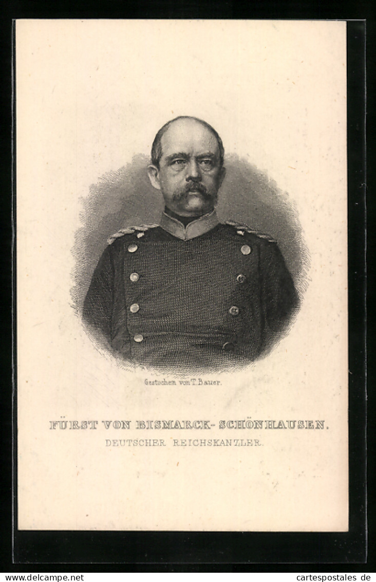 Künstler-AK Schönhausen, Fürst Von Bismarck, Deutscher Reichskanzler  - Historische Figuren