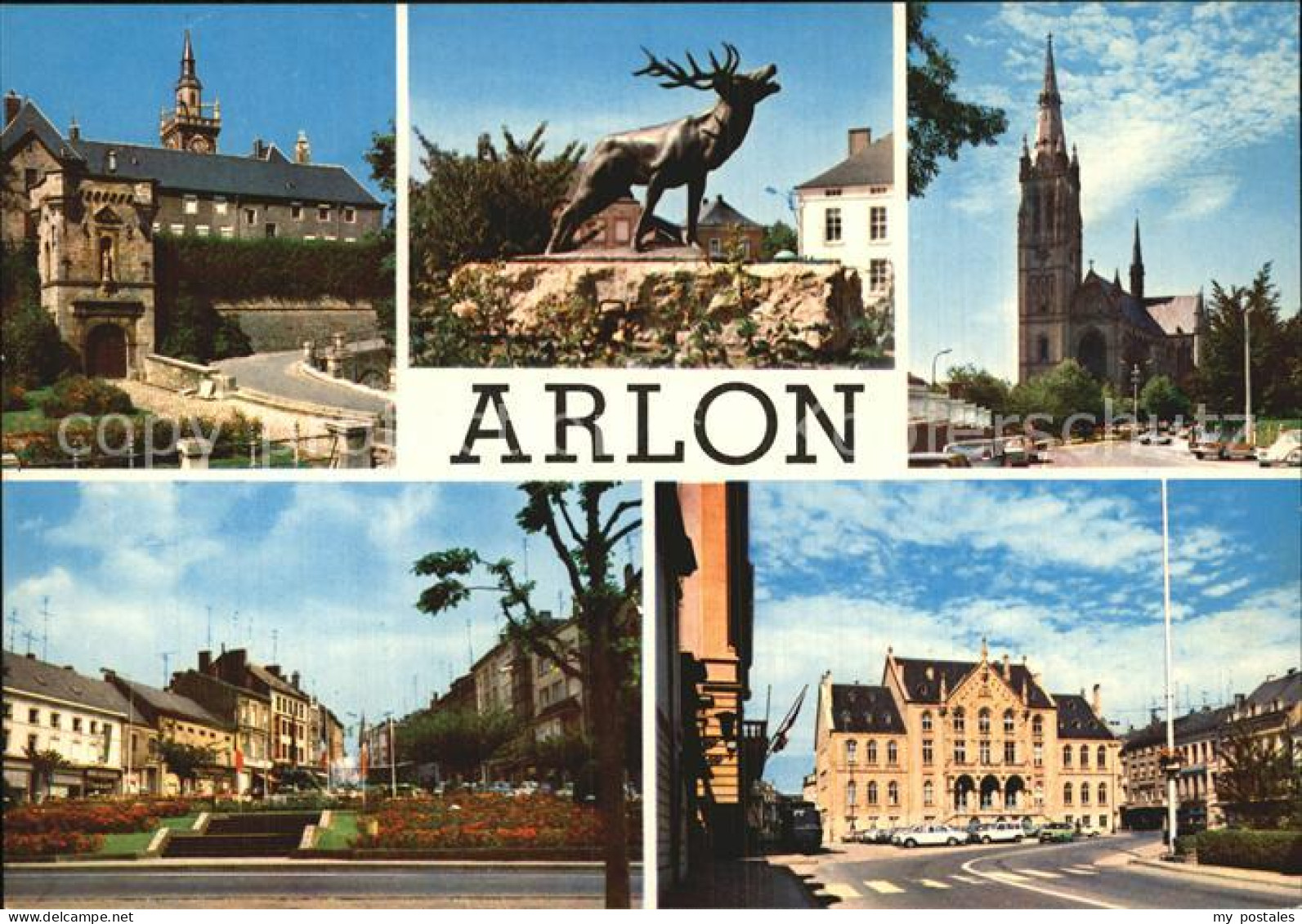 72605623 Arlon Wallonie Park Schloss Hirschdenkmal Kirche  - Arlon