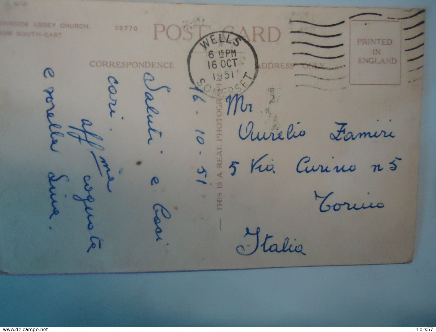UNITED KINGDOM  POSTCARDS 1951 WELLS - Other & Unclassified