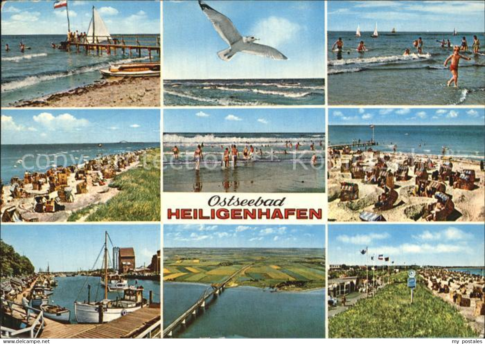 72603754 Heiligenhafen Ostseebad Strand Promenade Moewe Hafen Bruecke Fliegerauf - Heiligenhafen