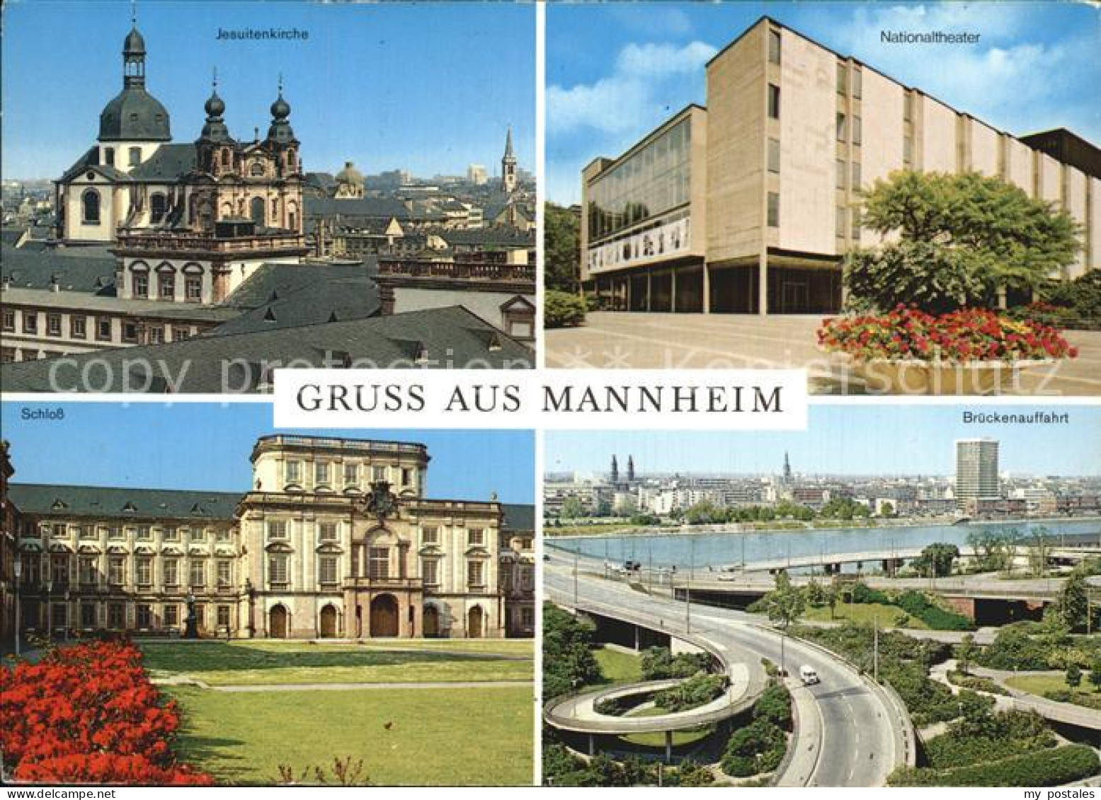 72603733 Mannheim Jesuitenkirche Nationaltheater Brueckenauffahrt Schloss Mannhe - Mannheim