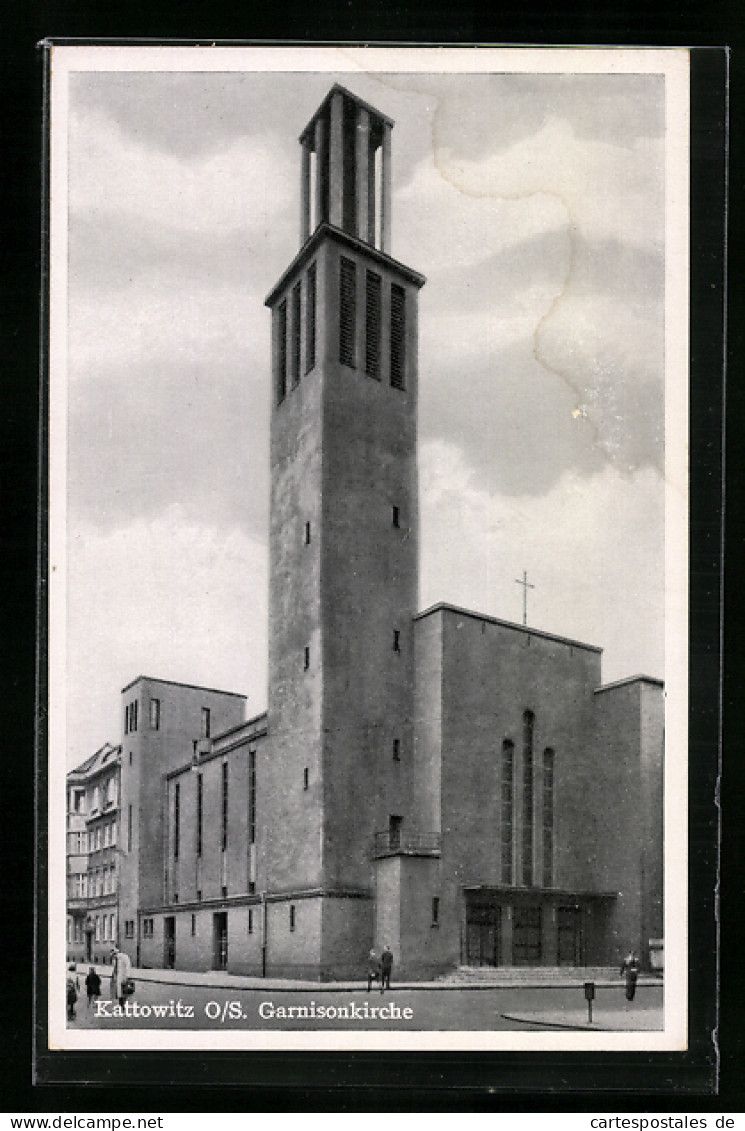 AK Kattowitz, Teilansicht Mit Garnisonkirche  - Schlesien