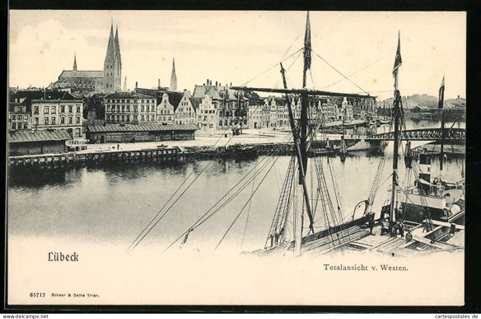 AK Lübeck, Hafen, Totalansicht Von Westen  - Autres & Non Classés
