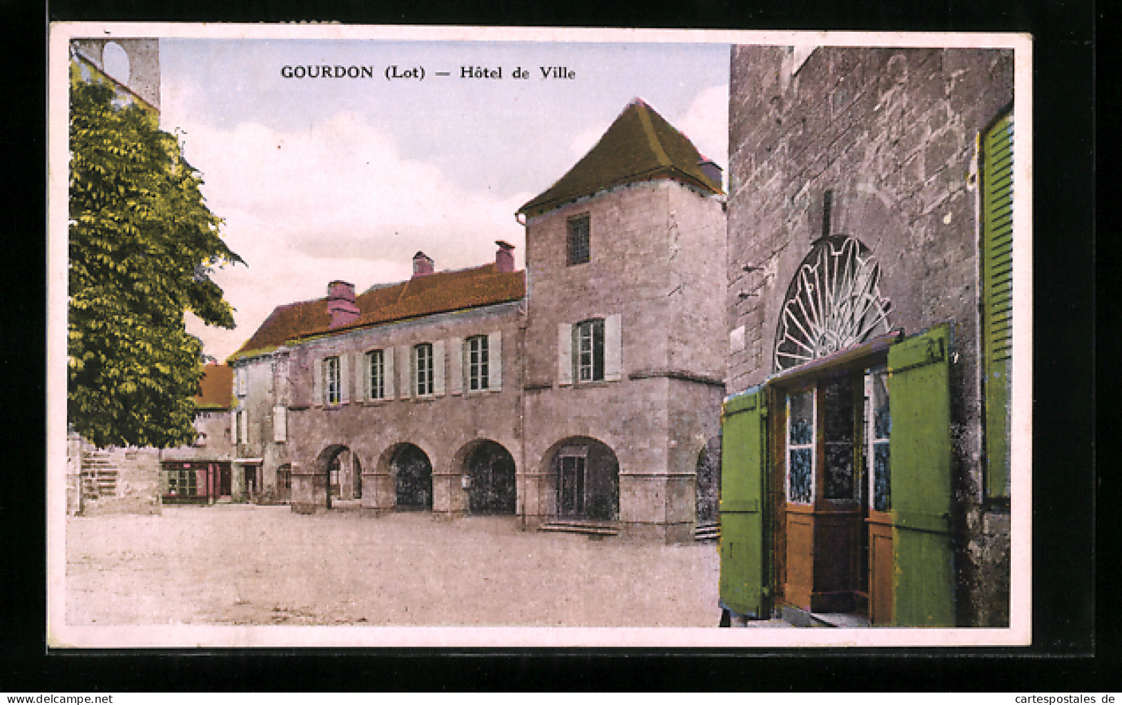 CPA Gourdon, Hôtel De Ville  - Gourdon