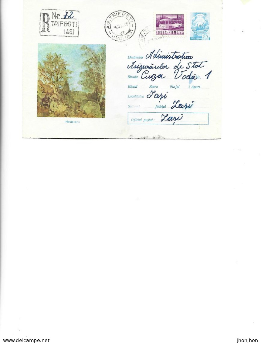 Romania - Postal St.cover Used 1972(902) -   The Mestecens - Entiers Postaux