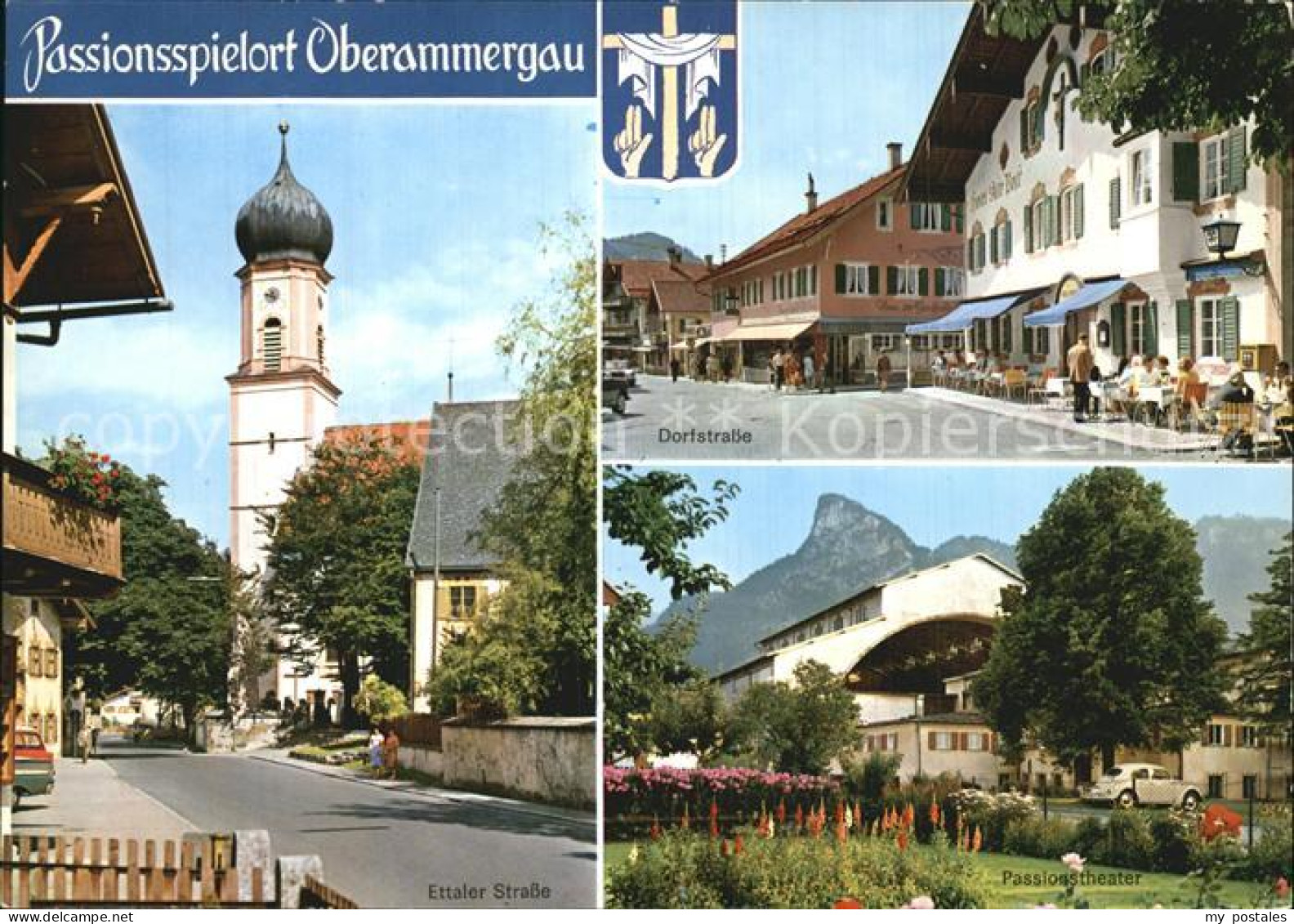 72603330 Oberammergau Ettaler Strasse Kirche Passionstheater Dorfstrasse Oberamm - Oberammergau