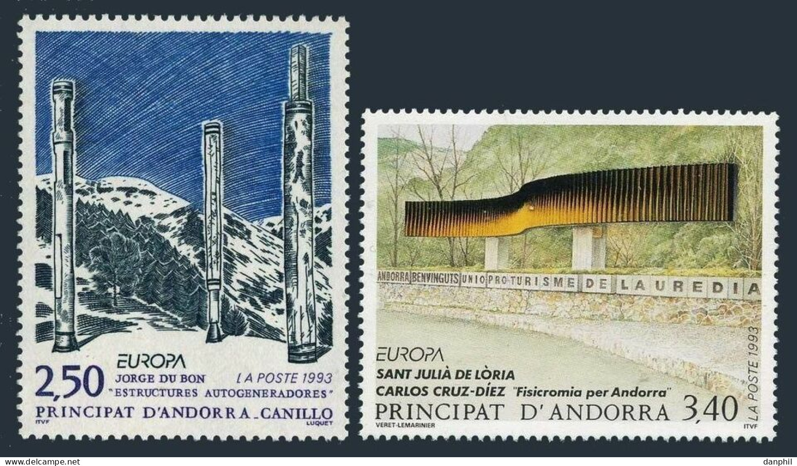 Andorra Fr 1993 Europa CEPT (**) Mint, Mi 450-51; Y&T 430-31 - Ongebruikt