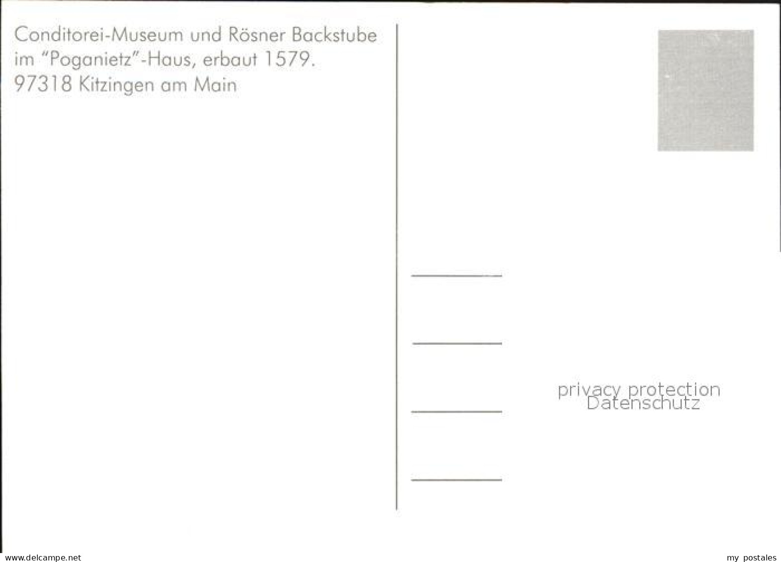 72602594 Kitzingen Konditorei Museum Roesner Bachstuebe Kitzingen - Kitzingen