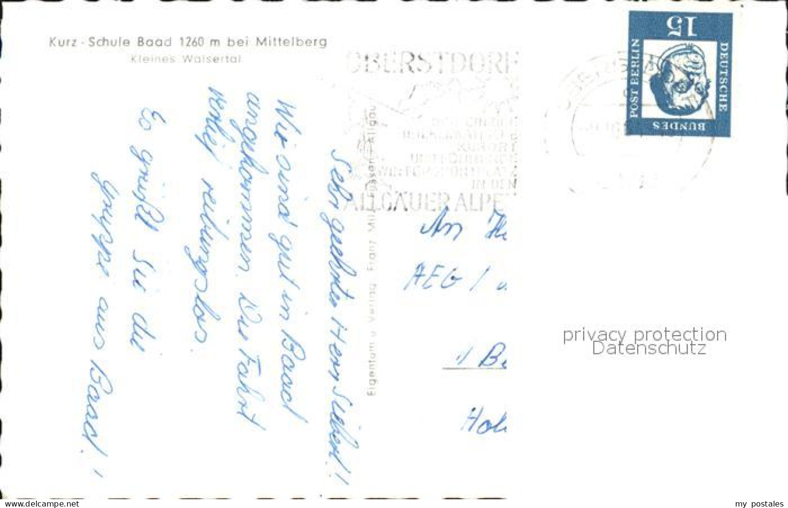 72600740 Mittelberg Vorarlberg Kurz-Schule Baad Mittelberg Vorarlberg - Autres & Non Classés