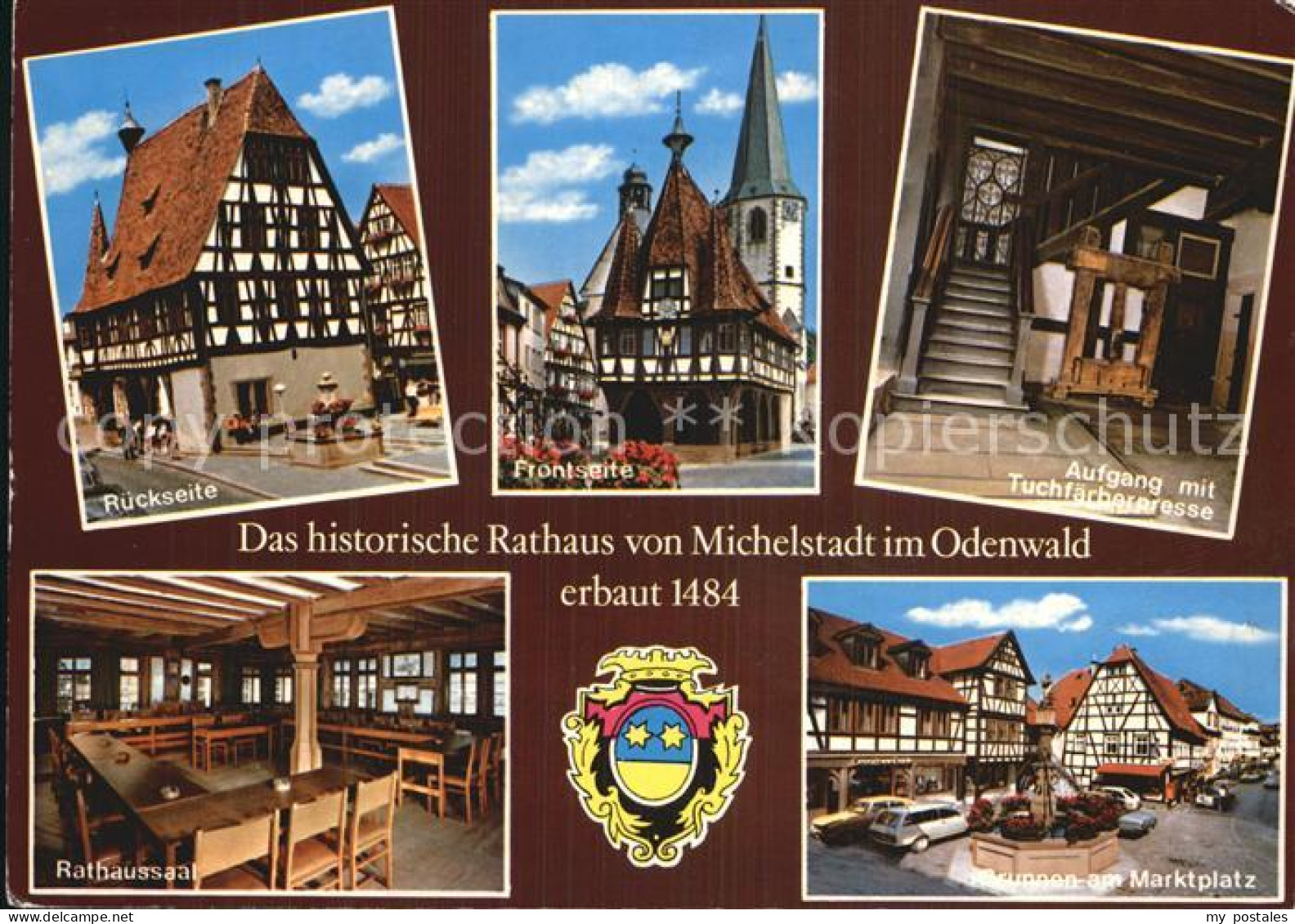 72600553 Michelstadt Historisches Rathaus Brunnen Marktplatz Fachwerkhaeuser Mic - Michelstadt