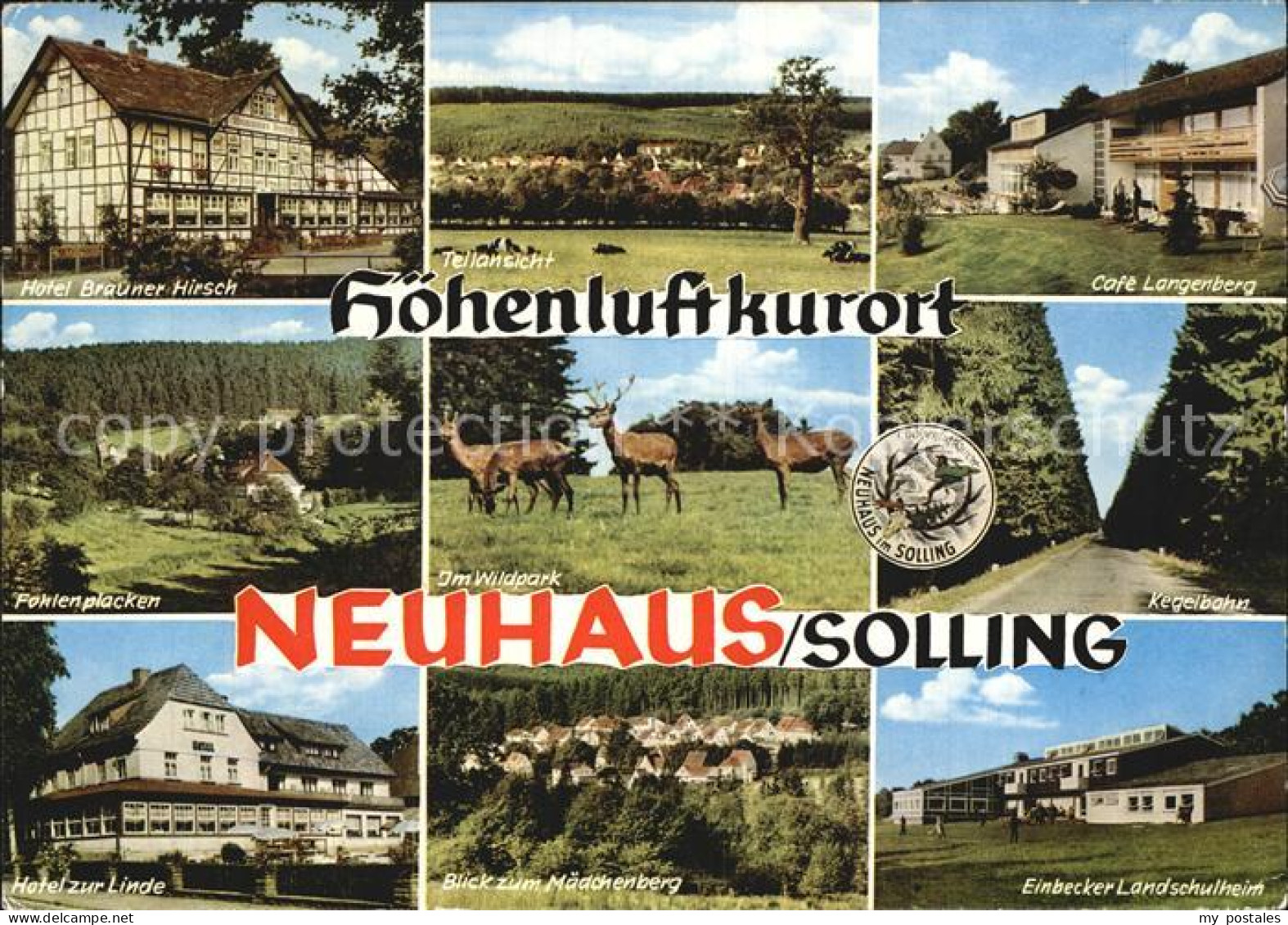 72600419 Neuhaus Solling Teilansichten Hotel Cafe Kegelbahn Landschulheim Maedch - Holzminden