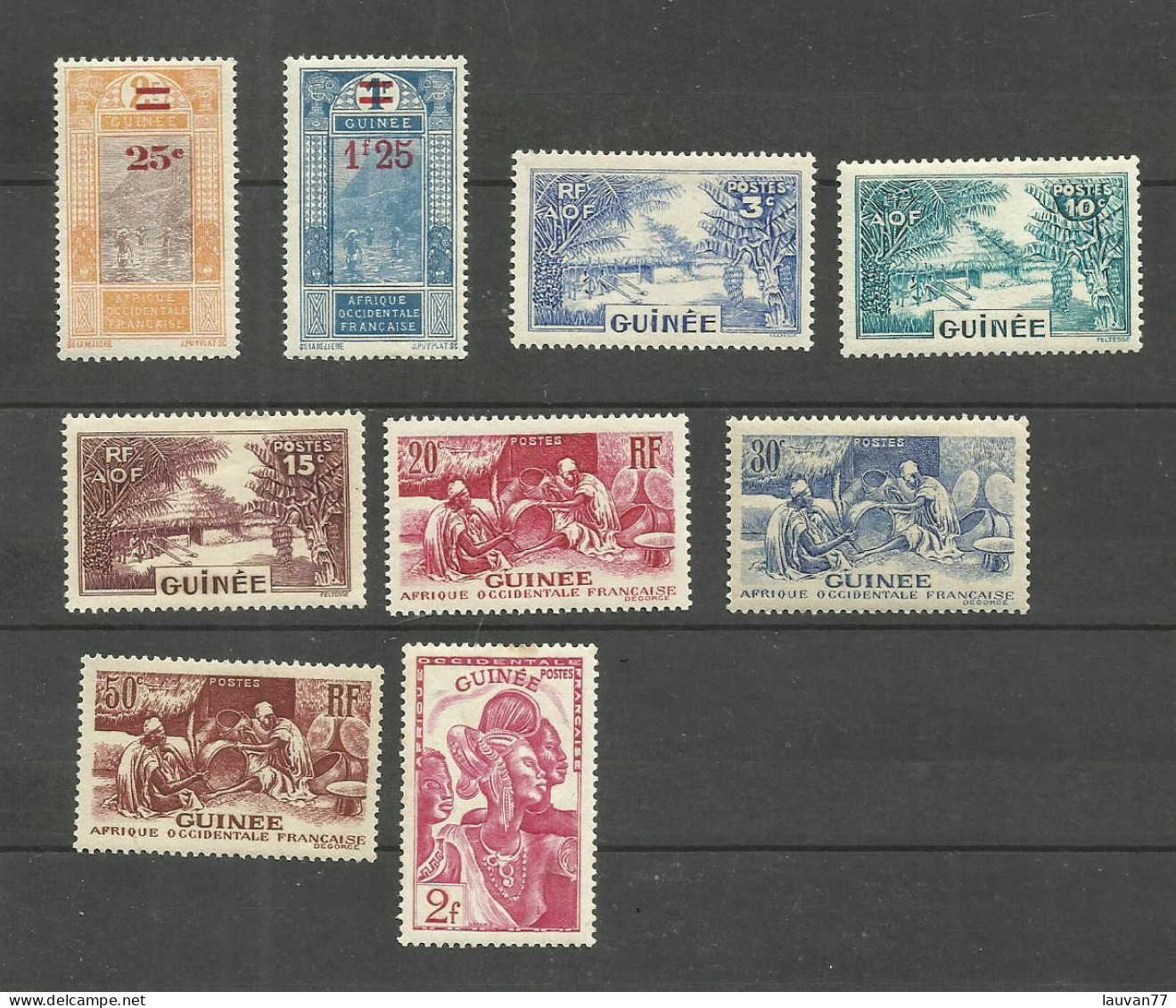 GUINEE N°99, 102, 126, 129 à 131, 133, 135, 142 Neufs Avec Charnière* Cote 4.60€ - Unused Stamps