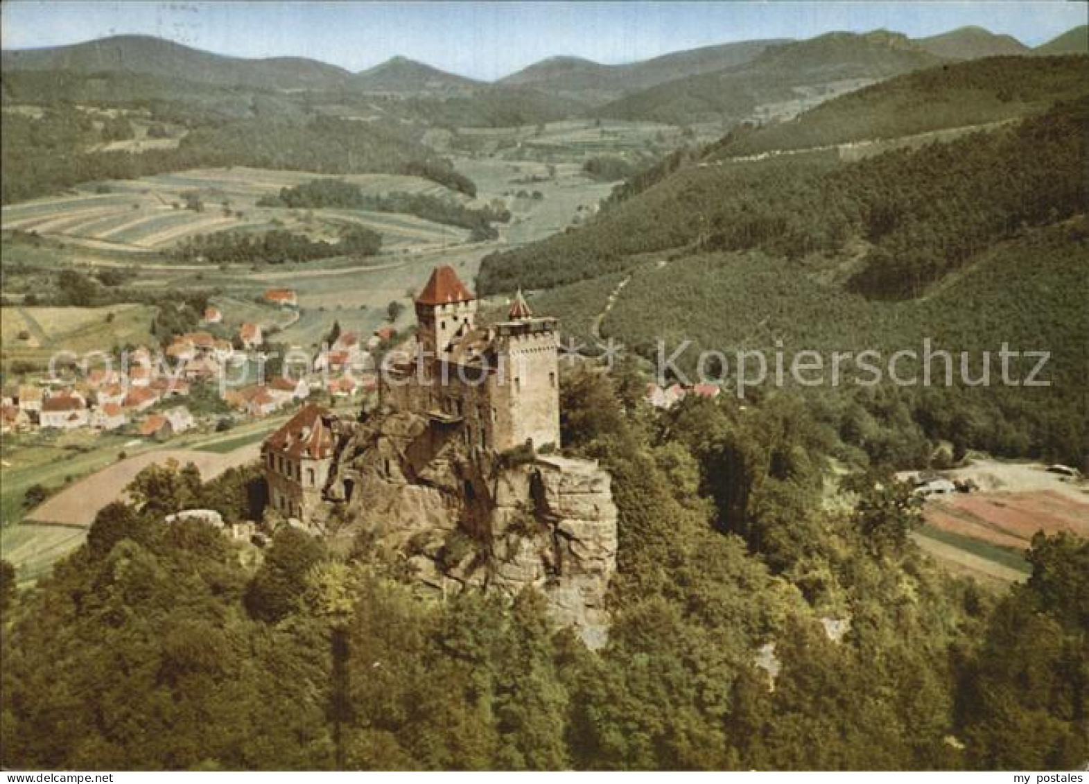 72599426 Berwartstein Fliegeraufnahme Burg Erlenbach Bei Dahn - Autres & Non Classés