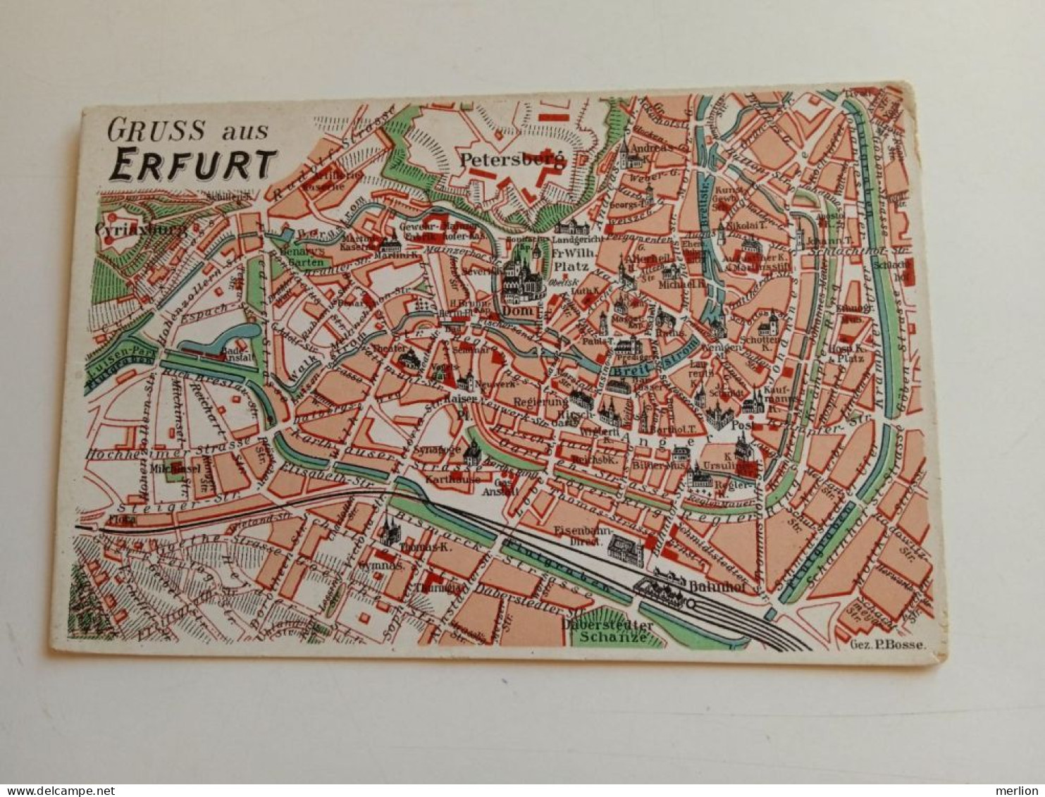 D202891 AK CPA  Gruss Aus  ERFURT -  STADTPLAN -  Landkarte Map Carte Ca 1906 - Erfurt