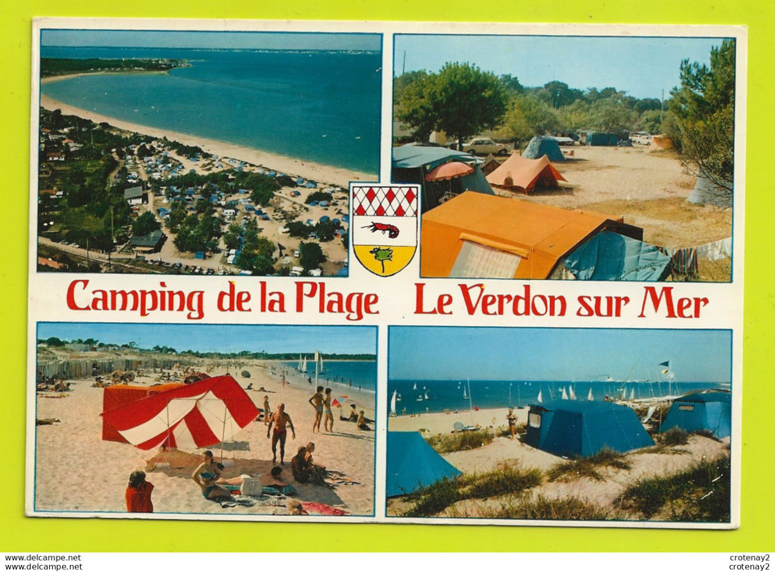 33 LE VERDON SUR MER Vers Soulac Le Camping De La Plage En 4 Vues Tél 24 Ford Taunus VOIR DOS Et Flamme En 1973 - Soulac-sur-Mer