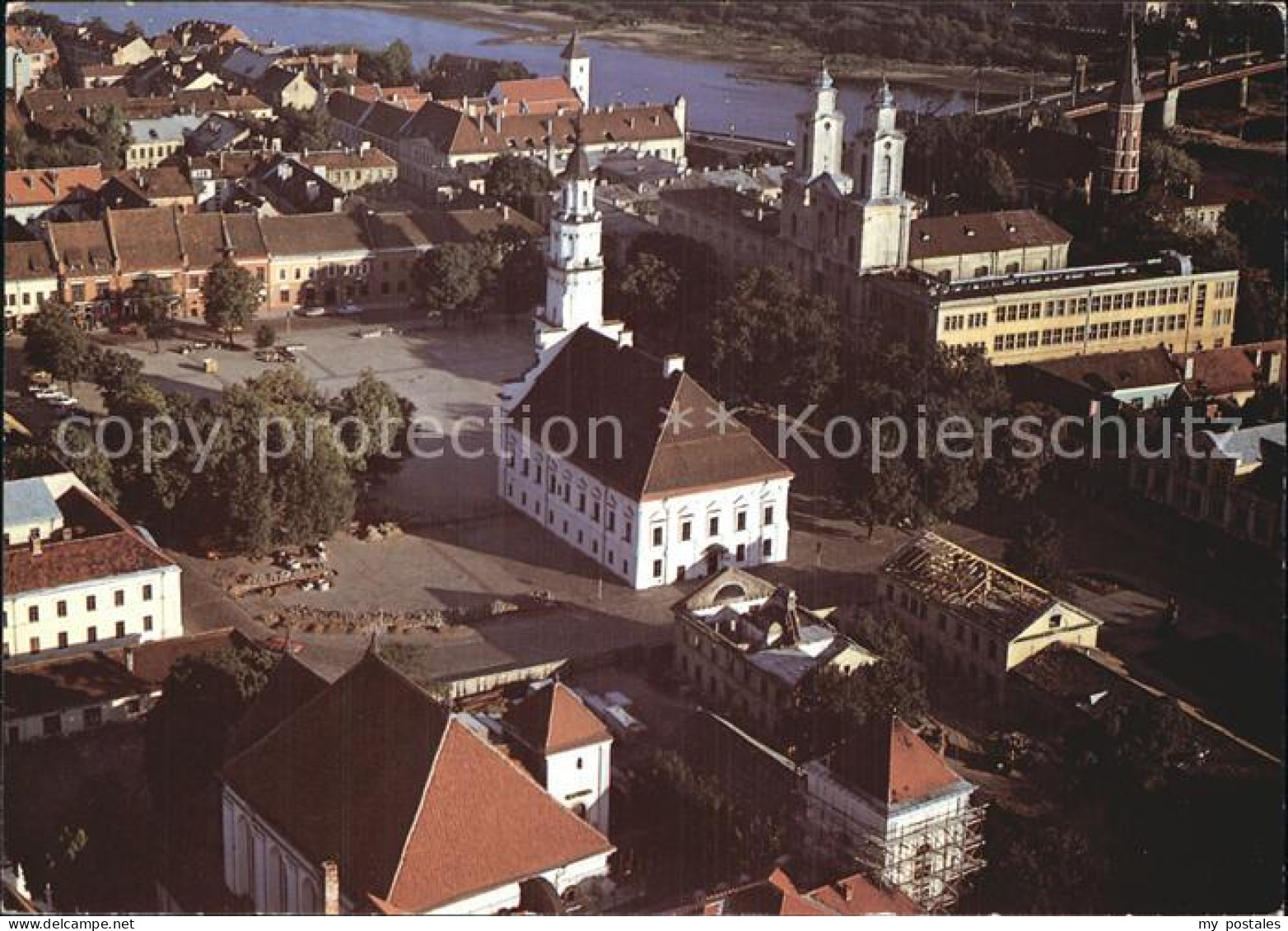 72598693 Kaunas Kowno Fliegeraufnahme Mit Bruecke Kirchen Kaunas - Litouwen