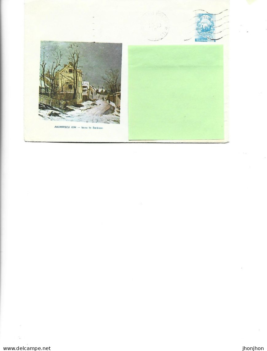 Romania - Postal St.cover Used 1973(1018) -  Painting By Ion Andreescu - Winter At Barbizon - Enteros Postales