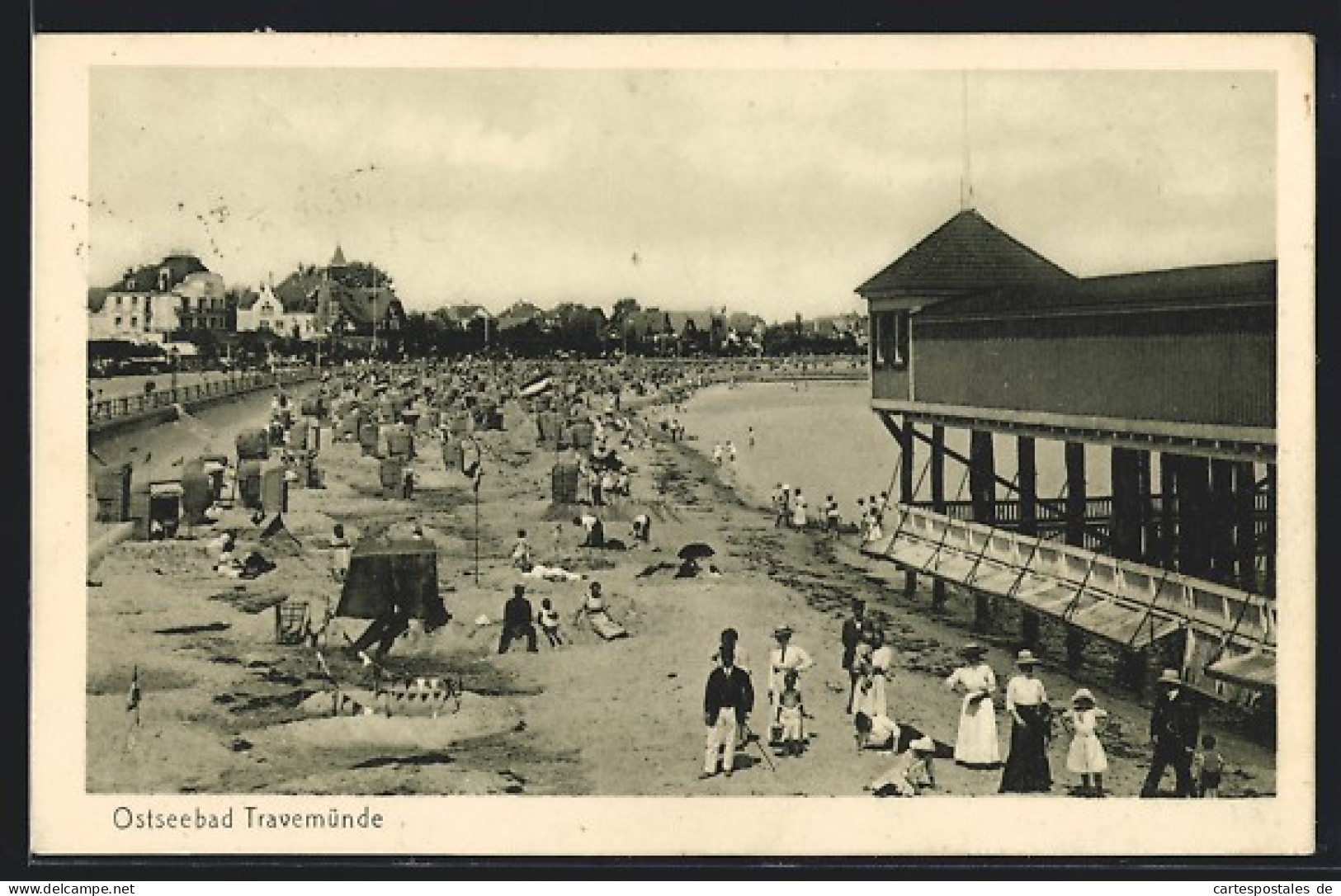 AK Travemünde, Ostseebad, Strandpartie  - Luebeck-Travemuende