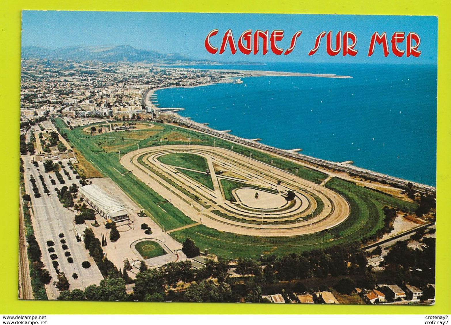 06 CAGNES SUR MER L'HIPPODROME Vue Aérienne Champ De Courses Et Tribunes VOIR DOS Et Flamme En 1996 - Cagnes-sur-Mer