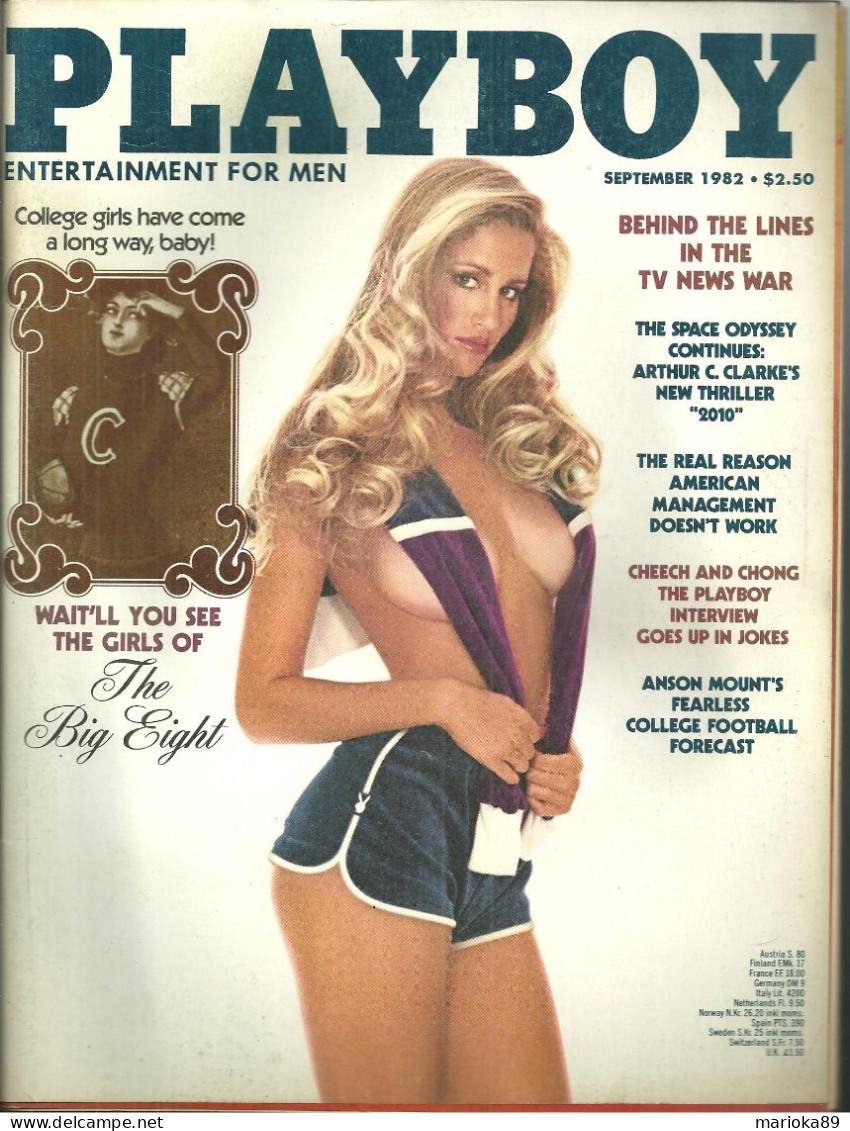 REVUE PLAYBOY SEPTEMBER 1982 EDITION USA / AVEC POSTER CONNIE BRIGHTON - Per Uomini