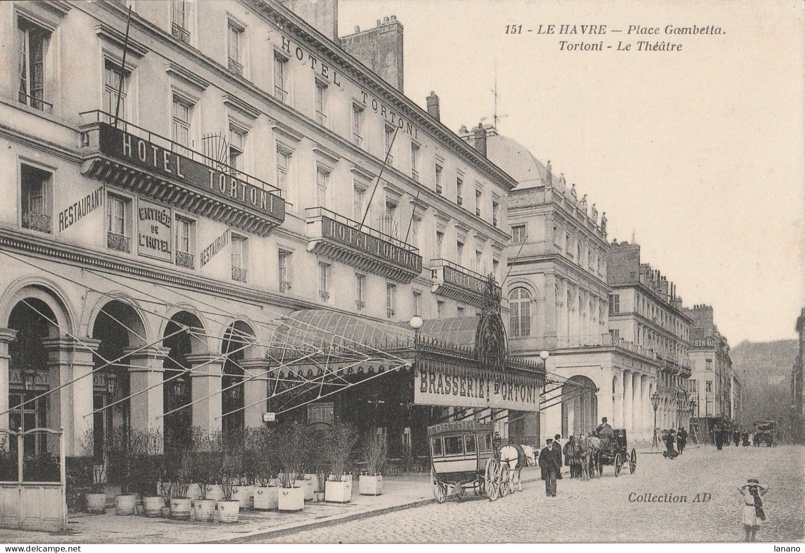 LE HAVRE  Place Gambetta  Tortoni Le Théatre - Sonstige & Ohne Zuordnung