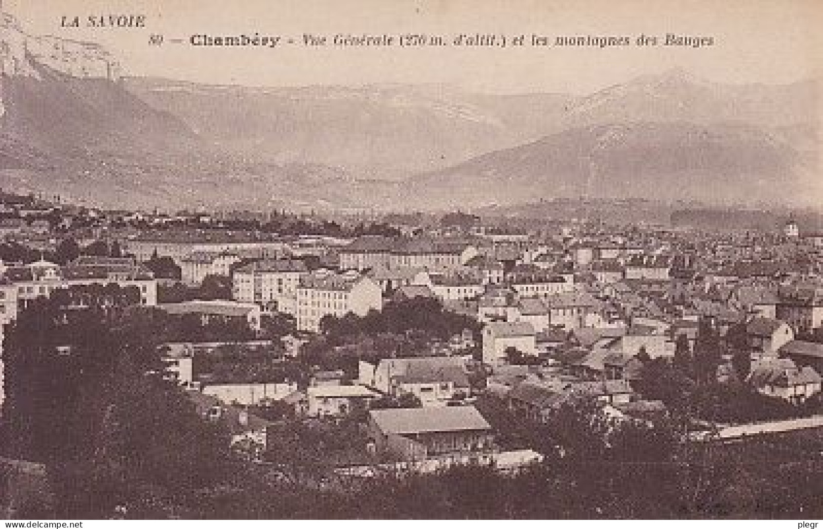 73065 01 28#2 - CHAMBERY - VUE GENERALE ET LES MONTAGNES DES BAUGES - Chambery