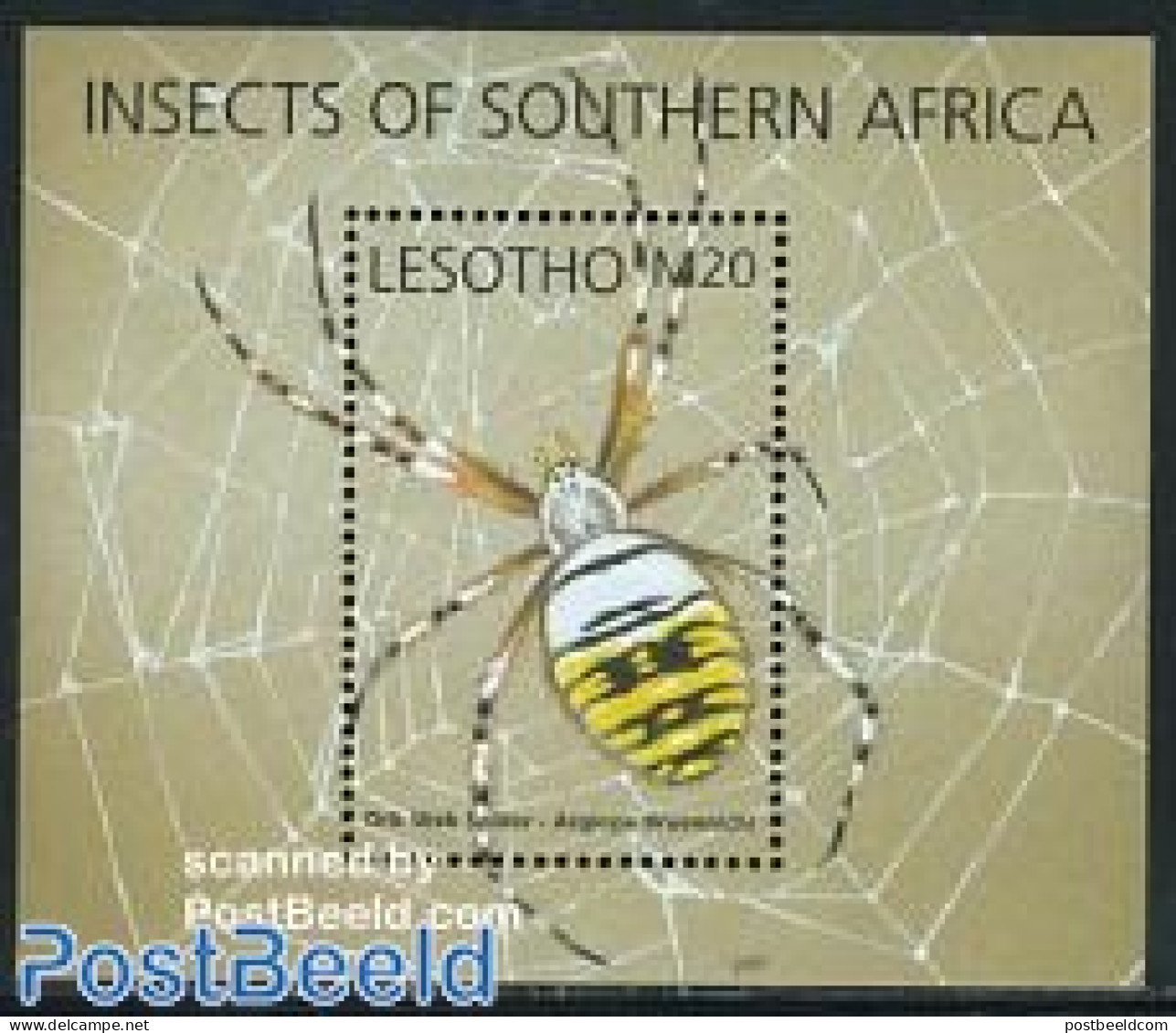 Lesotho 2002 Insects And Spiders S/s, Mint NH, Nature - Insects - Lesotho (1966-...)