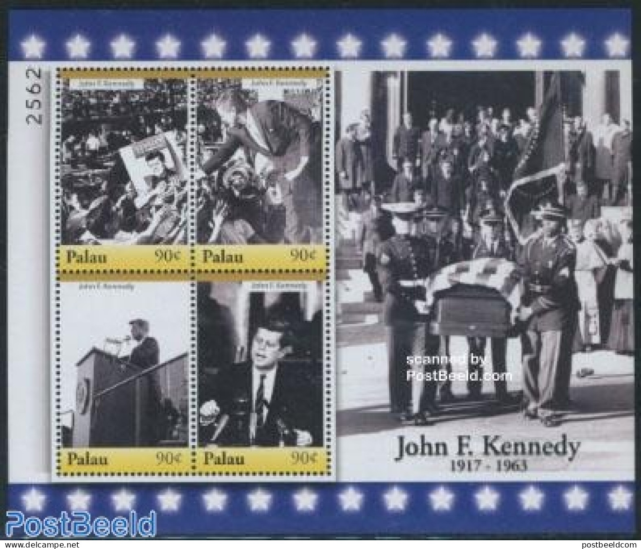 Palau 2007 J.F. Kennedy 4v M/s, Mint NH, History - American Presidents - Sonstige & Ohne Zuordnung