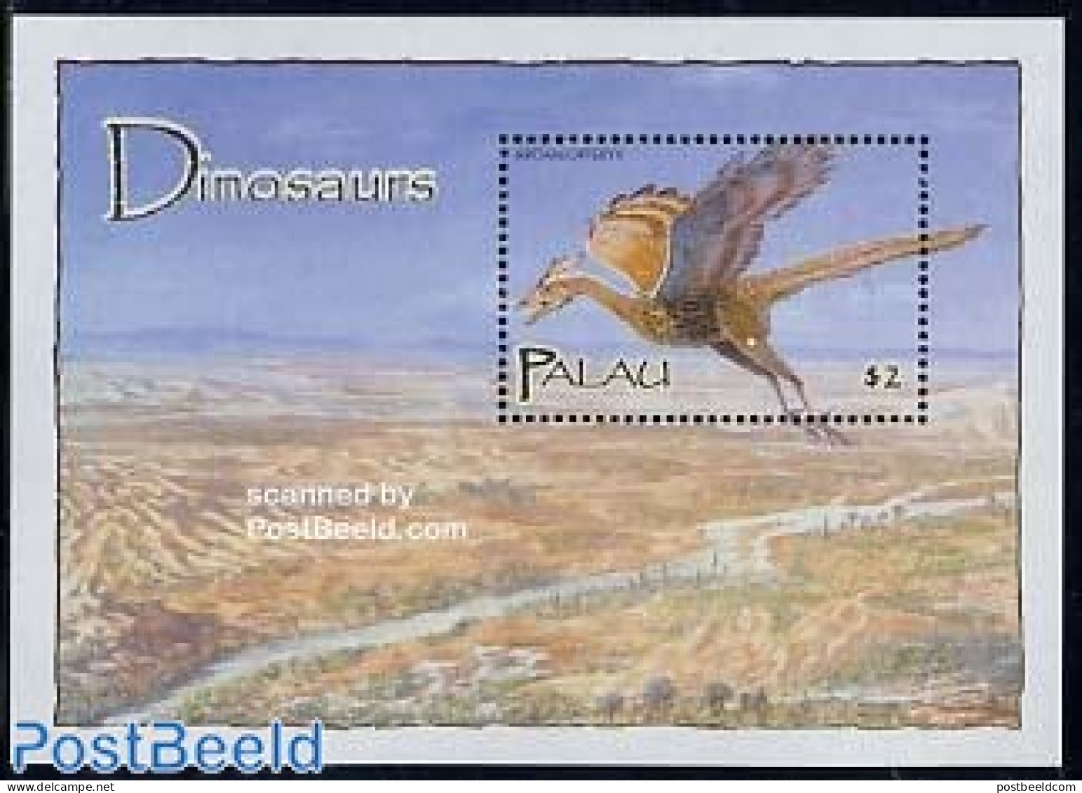 Palau 2004 Preh. Animals S/s, Archaeopteryx, Mint NH, Nature - Prehistoric Animals - Prehistorics