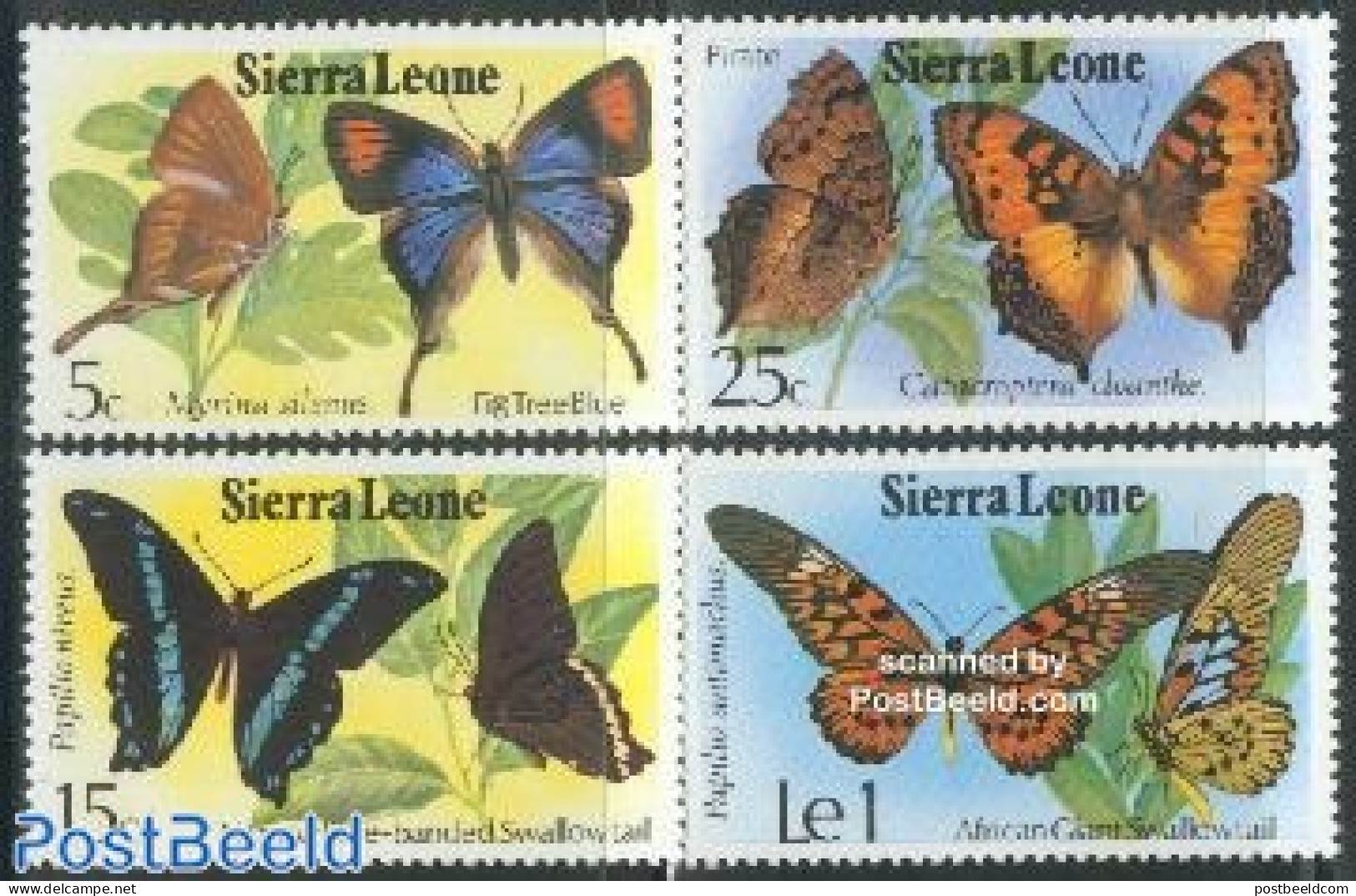 Sierra Leone 1979 Butterflies 4v, Mint NH, Nature - Butterflies - Sonstige & Ohne Zuordnung