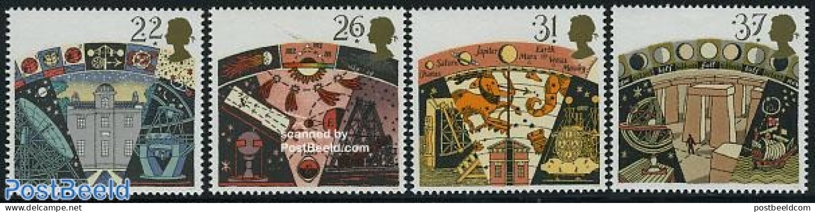 Great Britain 1990 Astronomy 4v, Mint NH, Science - Transport - Astronomy - Ships And Boats - Neufs