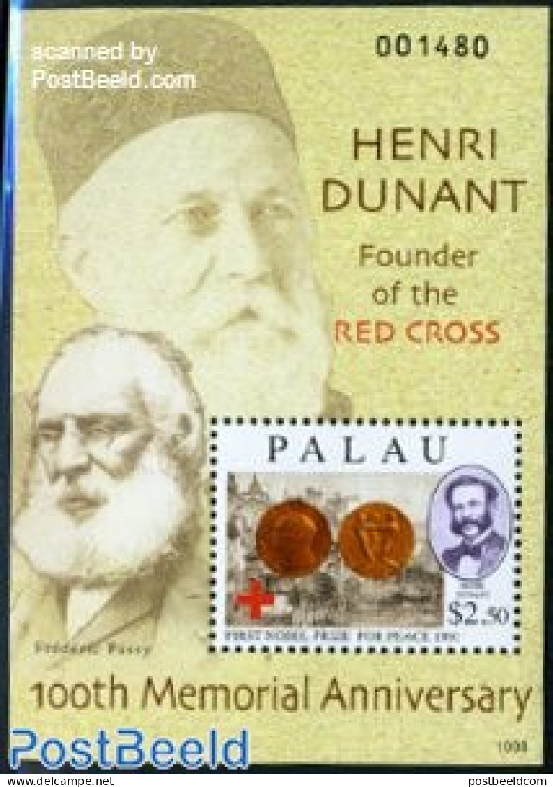 Palau 2010 Red Cross, Henri Dunant S/s, Mint NH, Health - Transport - Red Cross - Ships And Boats - Rotes Kreuz