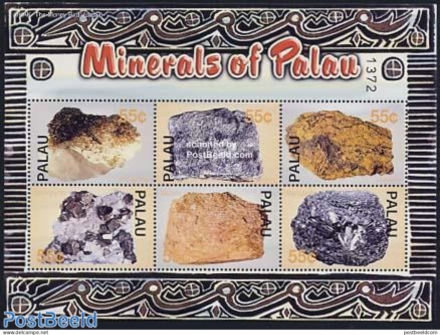 Palau 2004 Minerals 6v M/s, Phosphate, Mint NH, History - Geology - Sonstige & Ohne Zuordnung