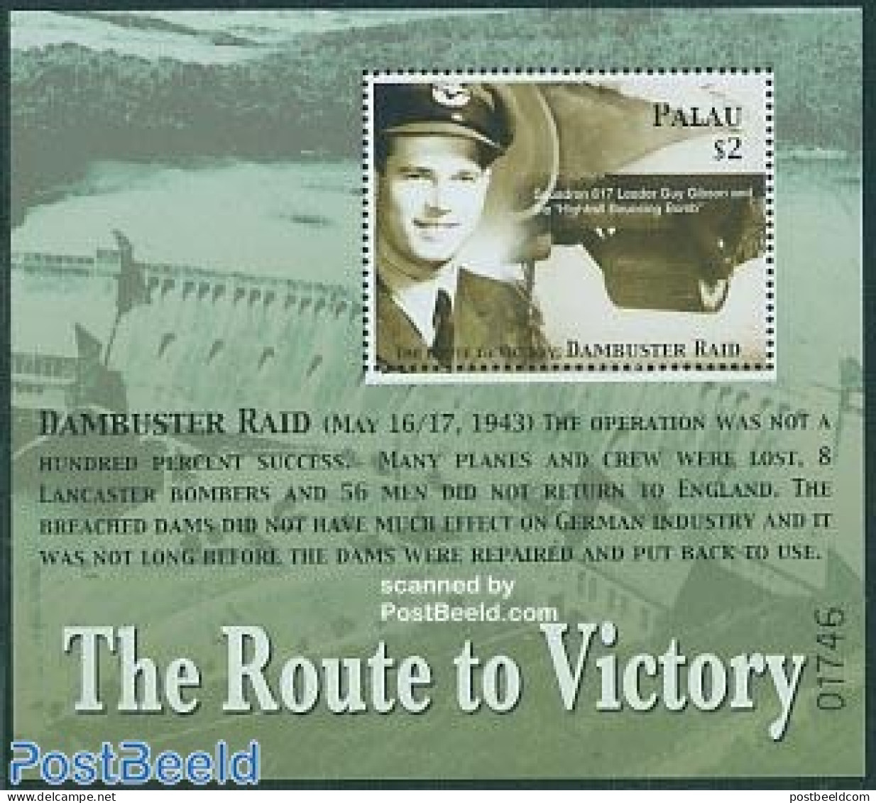 Palau 2005 The Route To Victory S/s, Dambuster Raid, Mint NH, History - Transport - World War II - Aircraft & Aviation - WW2