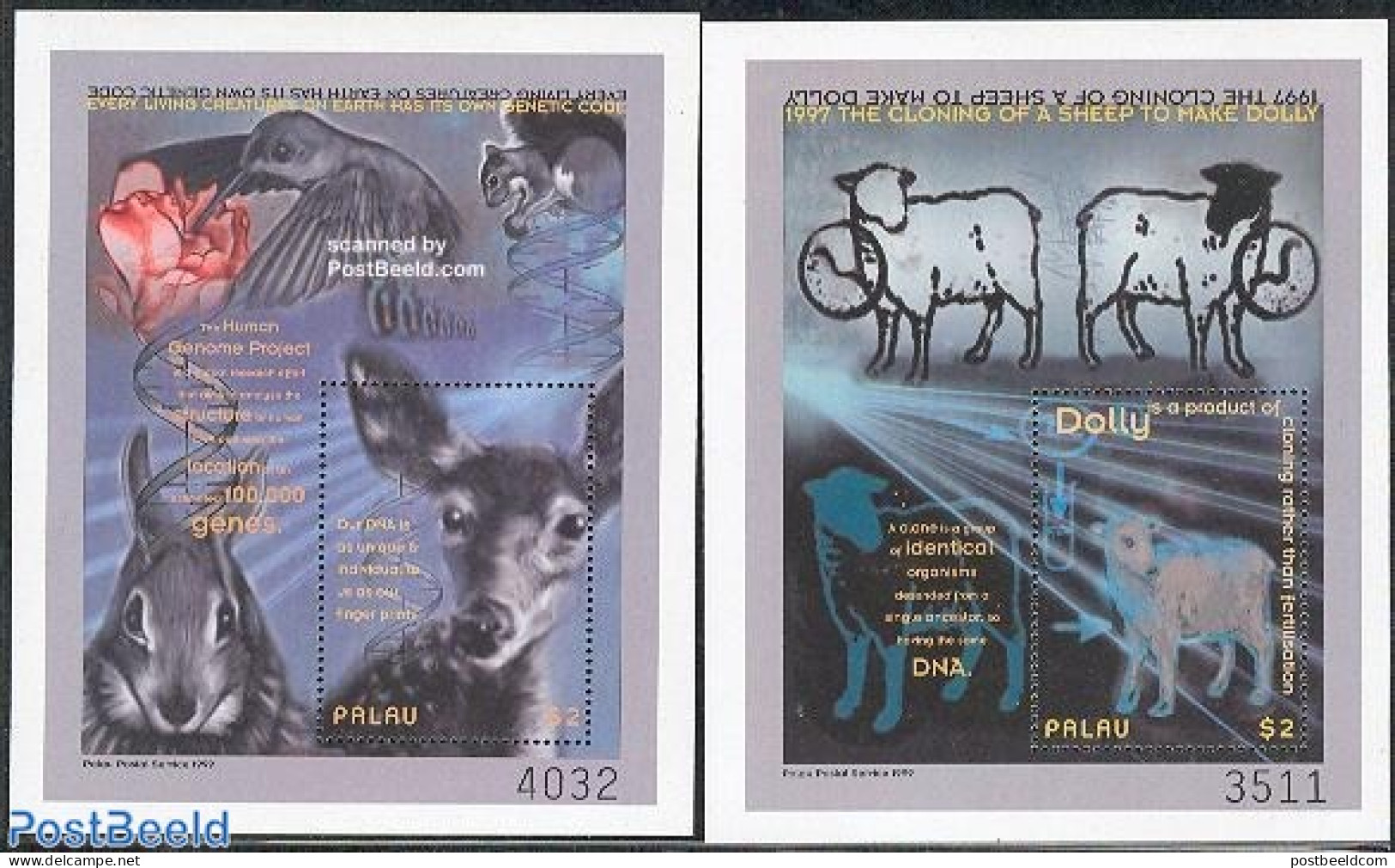 Palau 2000 Medical Developments 2 S/s, Mint NH, Health - Nature - Health - Cattle - Deer - Rabbits / Hares - Sonstige & Ohne Zuordnung