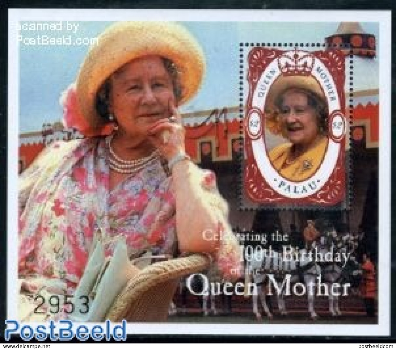 Palau 2000 Queen Mother S/s, Mint NH, History - Kings & Queens (Royalty) - Koniklijke Families