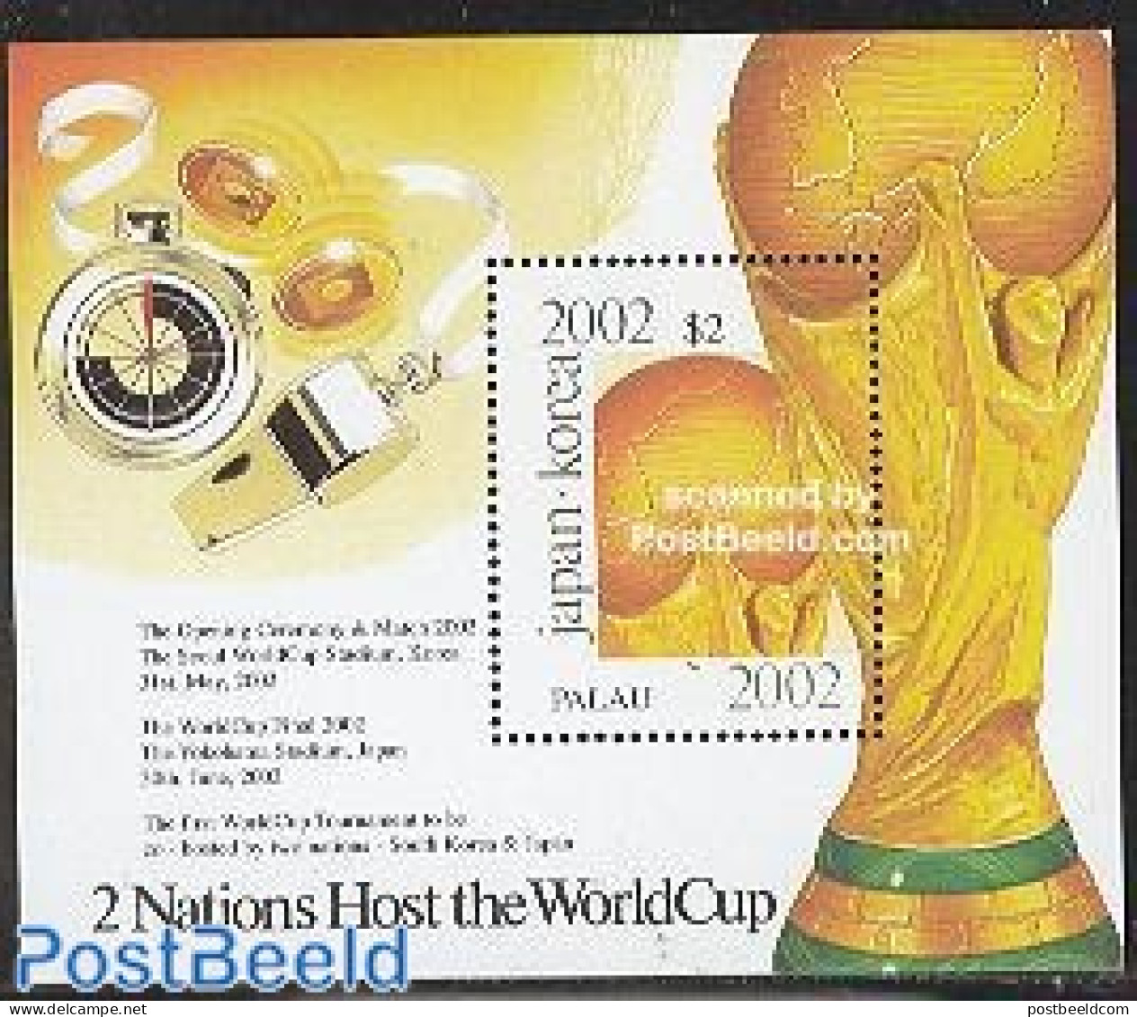 Palau 2001 World Cup Football S/s, Japan, Mint NH, Sport - Football - Autres & Non Classés