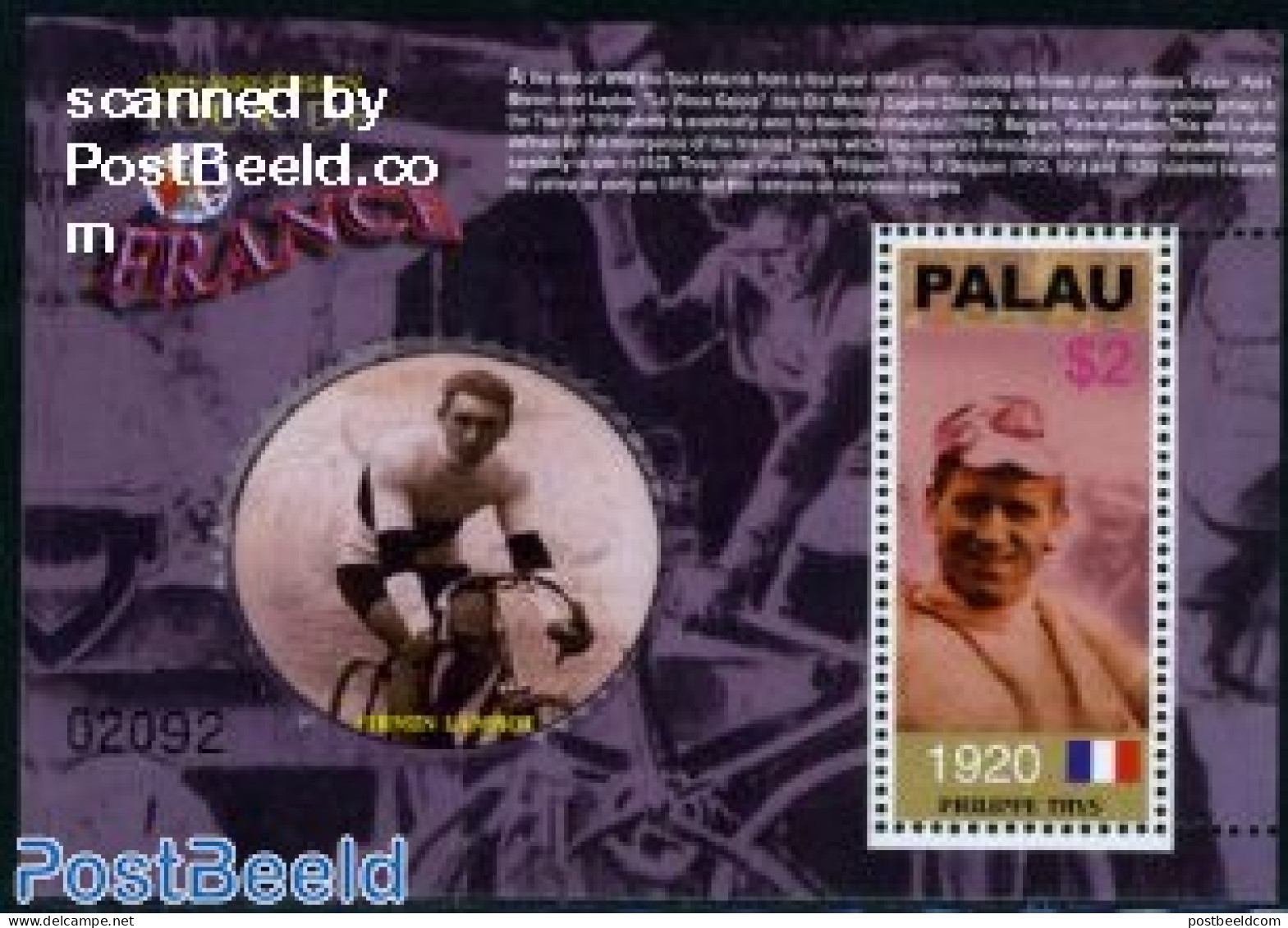 Palau 2003 Tour De France S/s, Mint NH, Sport - Cycling - Sport (other And Mixed) - Cyclisme