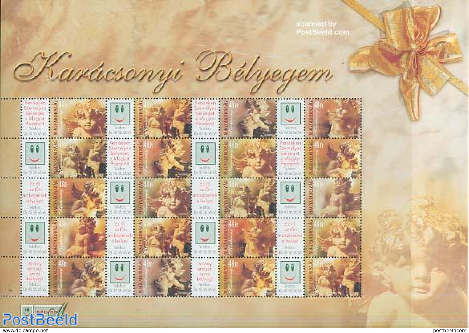 Hungary 2004 Christmas, Angels M/s, Mint NH, Religion - Angels - Christmas - Ungebraucht