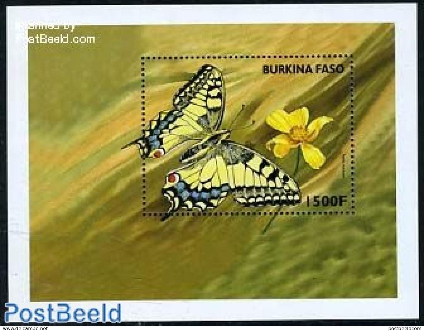 Burkina Faso 1998 Papillo Machaon S/s, Mint NH, Nature - Butterflies - Flowers & Plants - Other & Unclassified