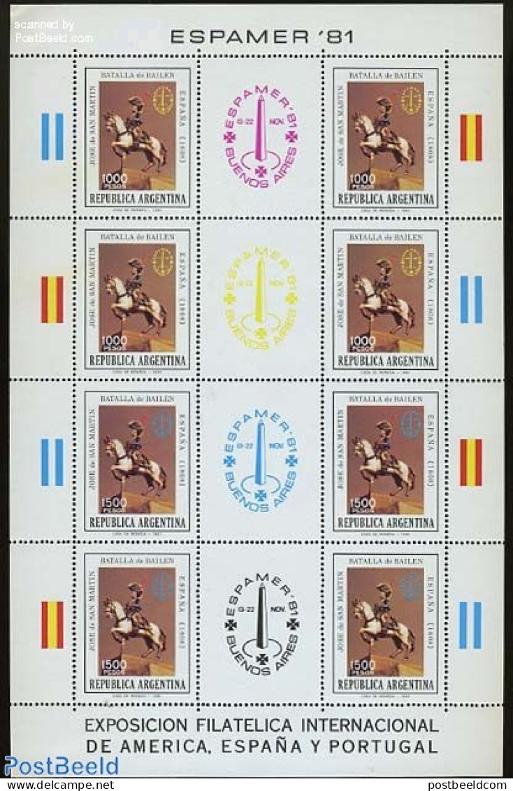 Argentina 1981 ESPAMER M/s, Mint NH, Nature - Horses - Philately - Unused Stamps