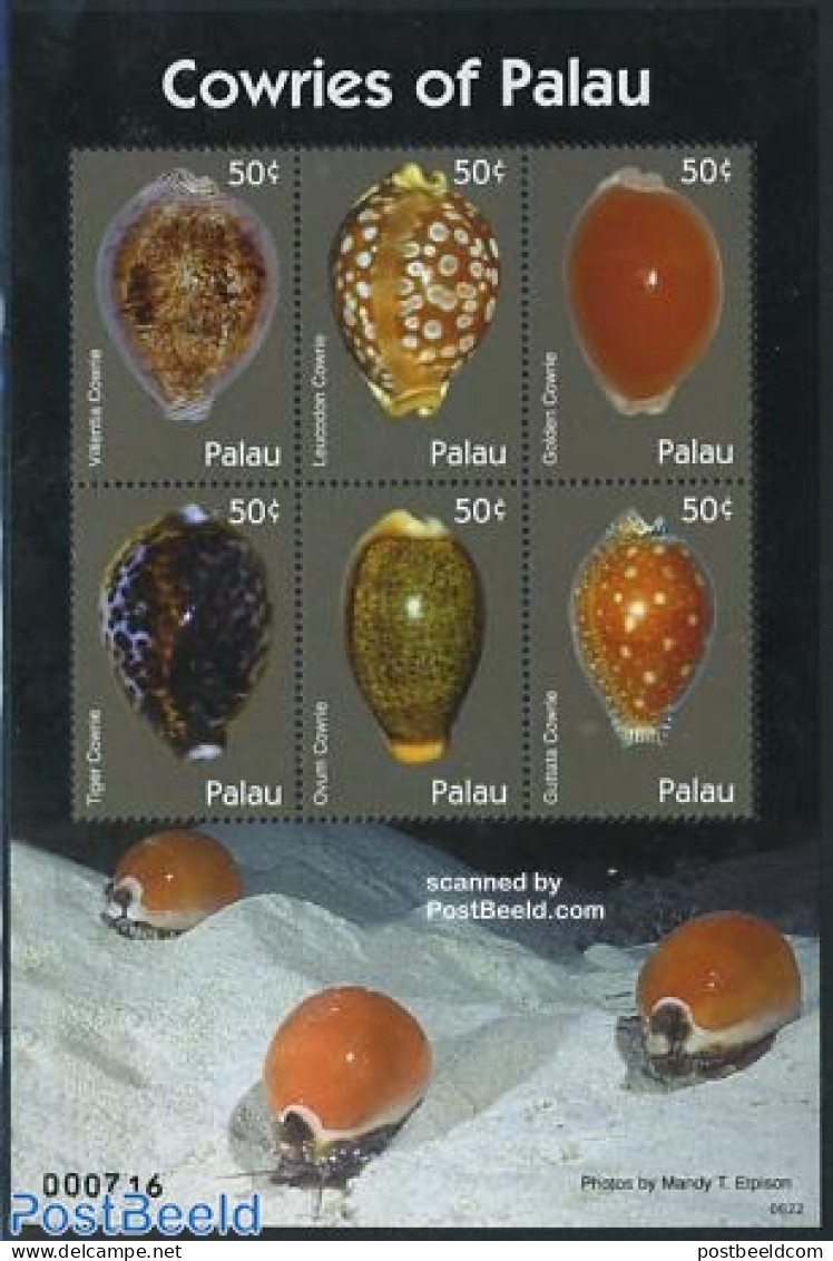 Palau 2006 Shells 6v M/s, Mint NH, Nature - Shells & Crustaceans - Vie Marine
