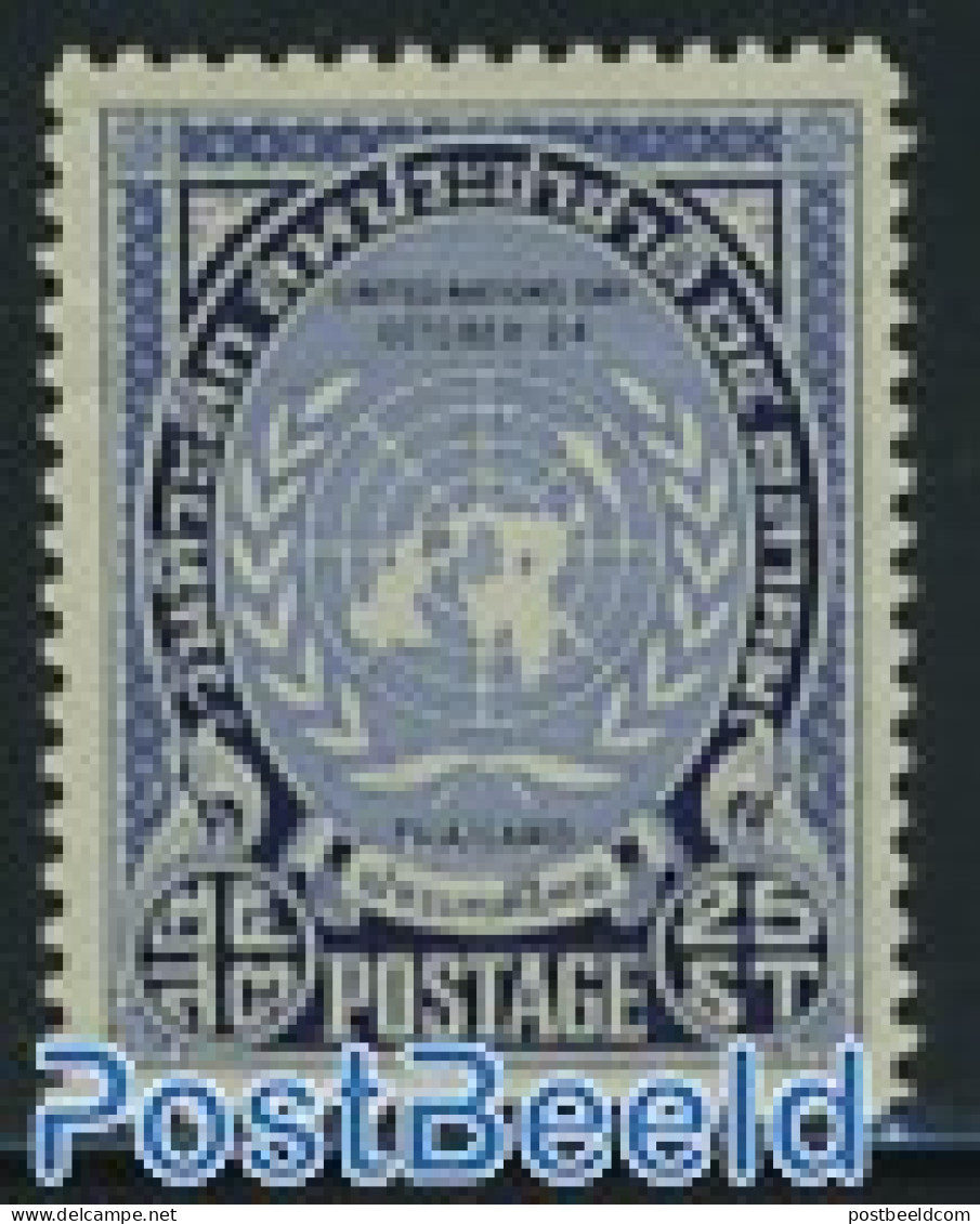 Thailand 1951 UNO Day 1v, Mint NH, History - United Nations - Thaïlande