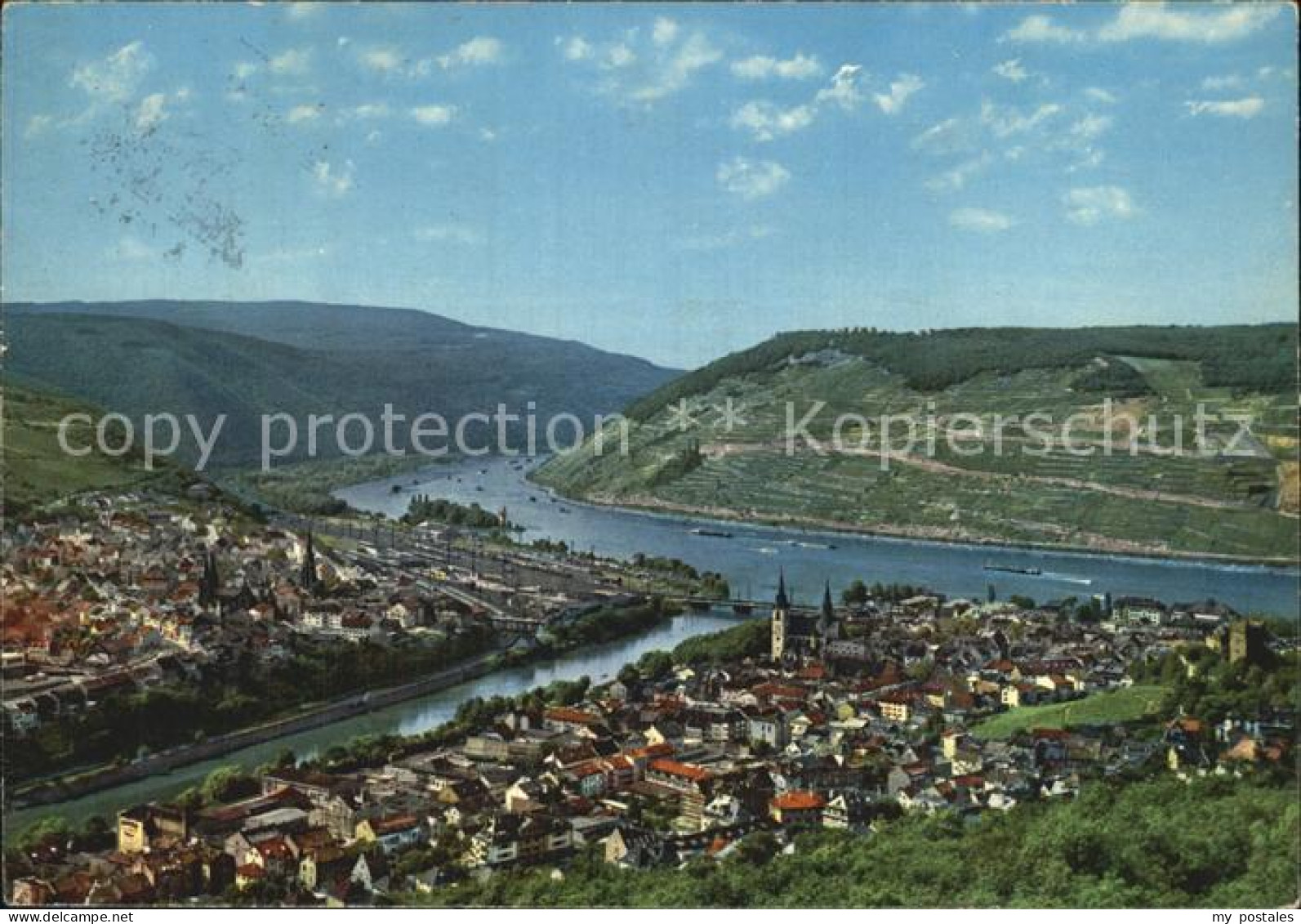 72597569 Bingen Rhein Fliegeraufnahme Mit Nahemuendung Bingen - Bingen